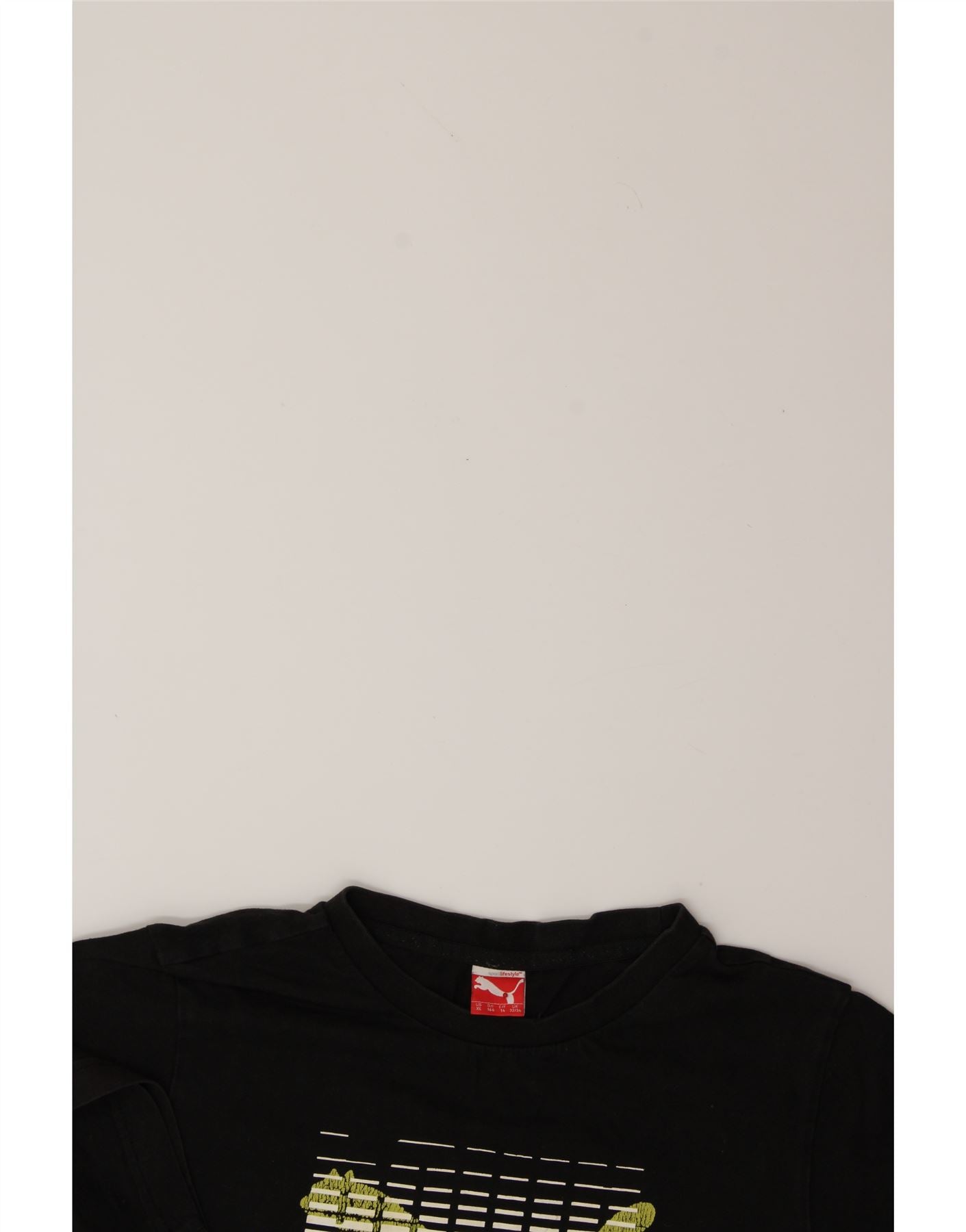 PUMA Boys Graphic T-Shirt Top 13-14 Years  Black Cotton Vintage Puma and Second-Hand Puma from Messina Hembry