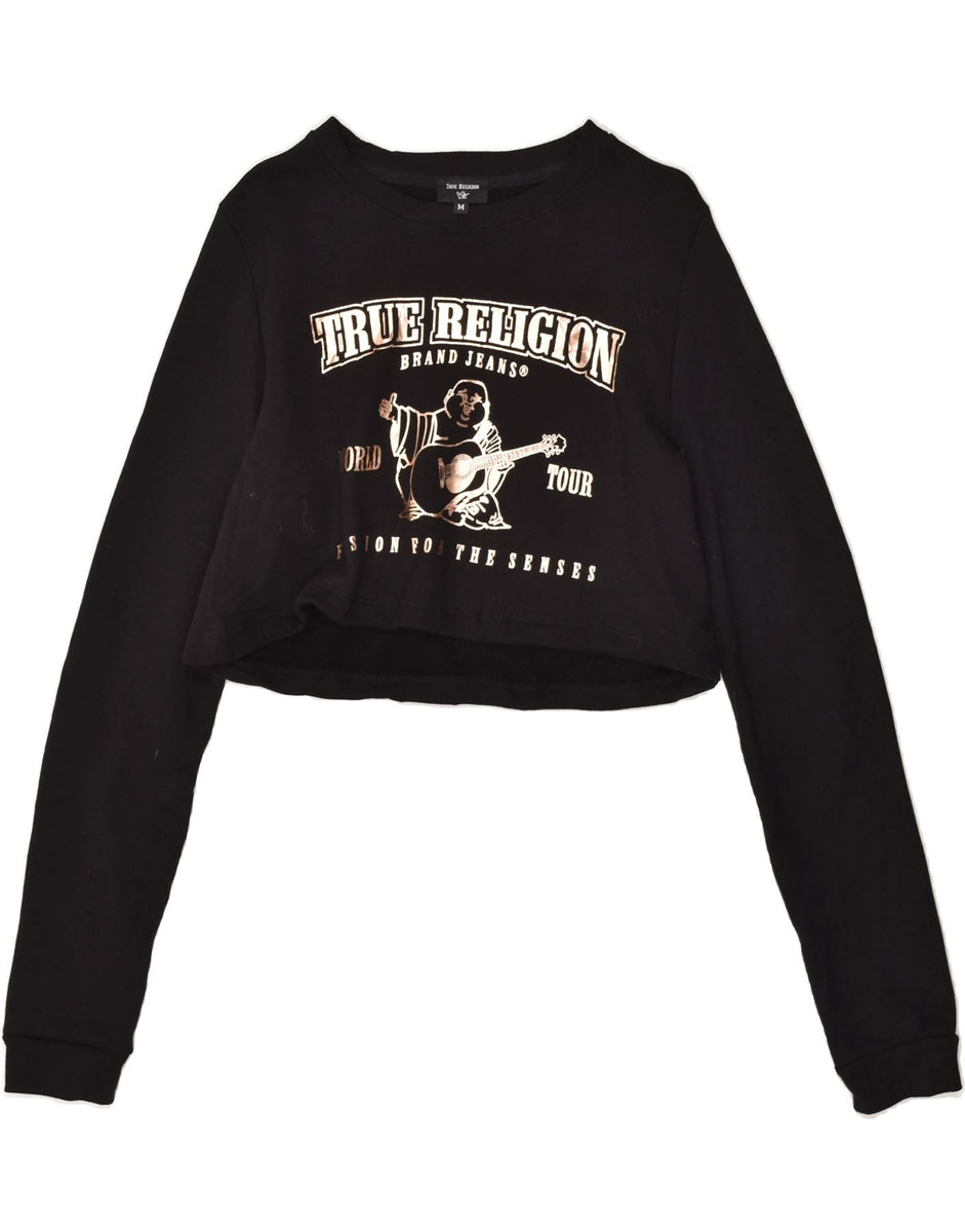 True Religion Black Pullover Graphic Mens high quality Hoodie Size Large