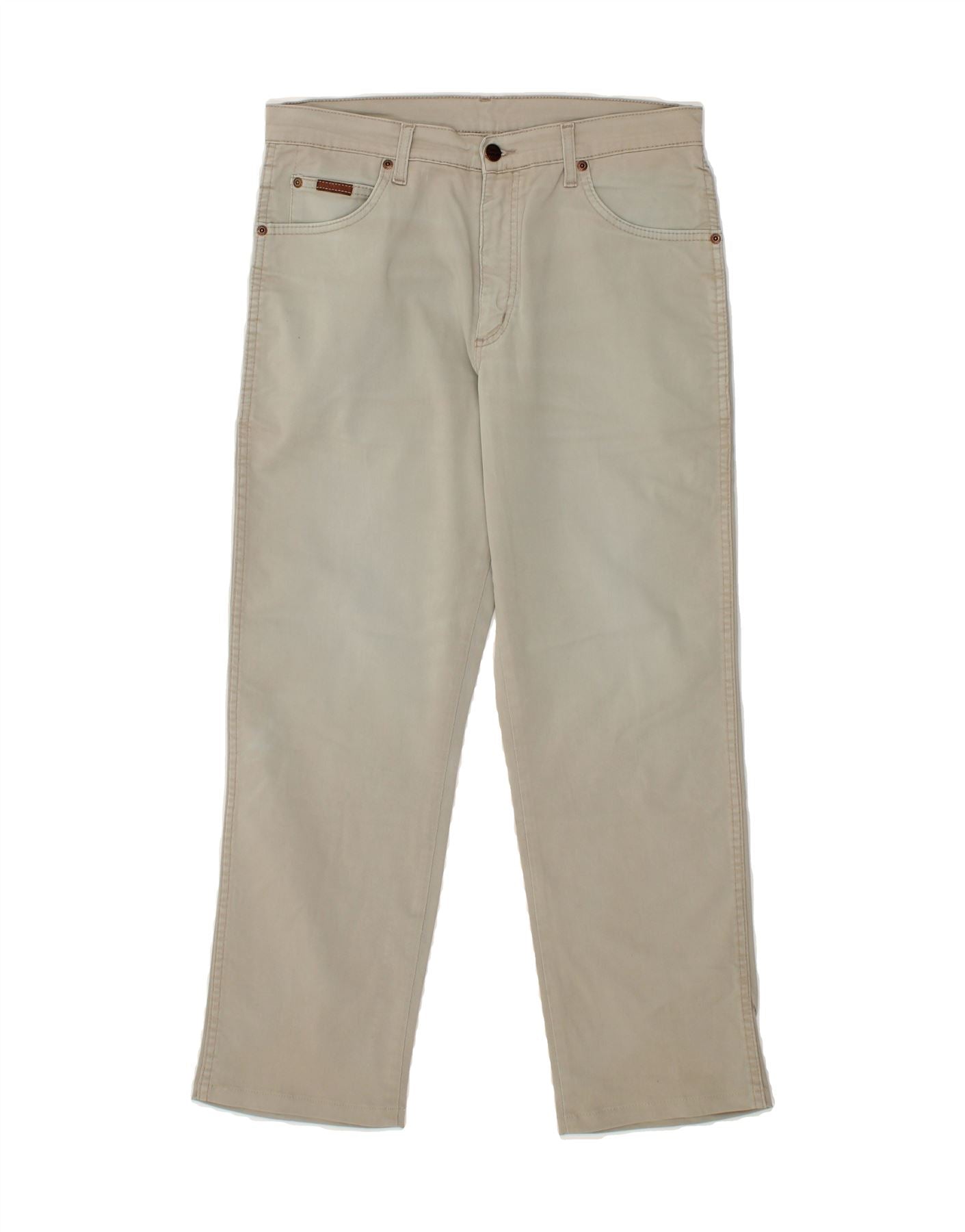 WRANGLER Mens Straight Jeans  W32 L27 Grey Cotton Vintage Wrangler and Second-Hand Wrangler from Messina Hembry