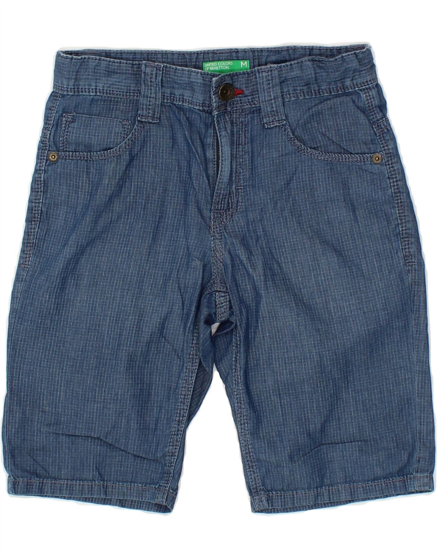 BENETTON Boys Casual Shorts 7-8 Years Medium W24 Blue Cotton Vintage Benetton and Second-Hand Benetton from Messina Hembry