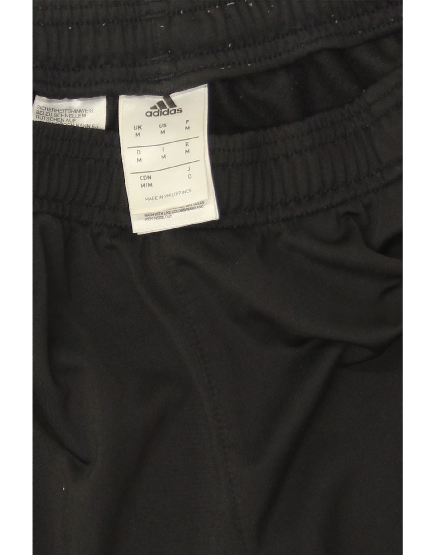 ADIDAS Mens Tracksuit Trousers Medium Black Polyester Vintage Adidas and Second-Hand Adidas from Messina Hembry