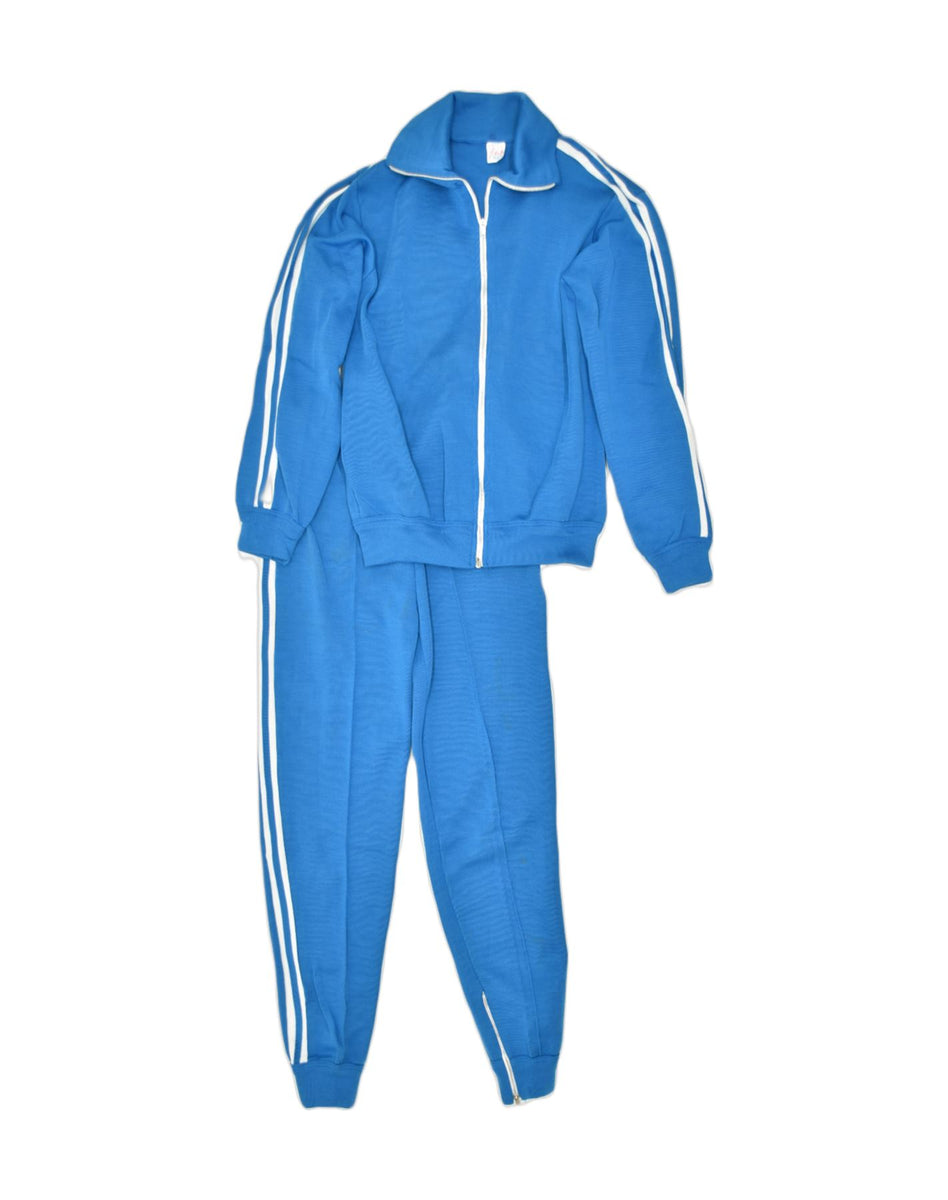 VINTAGE Womens Full Tracksuit IT 50 XL Blue Acrylic