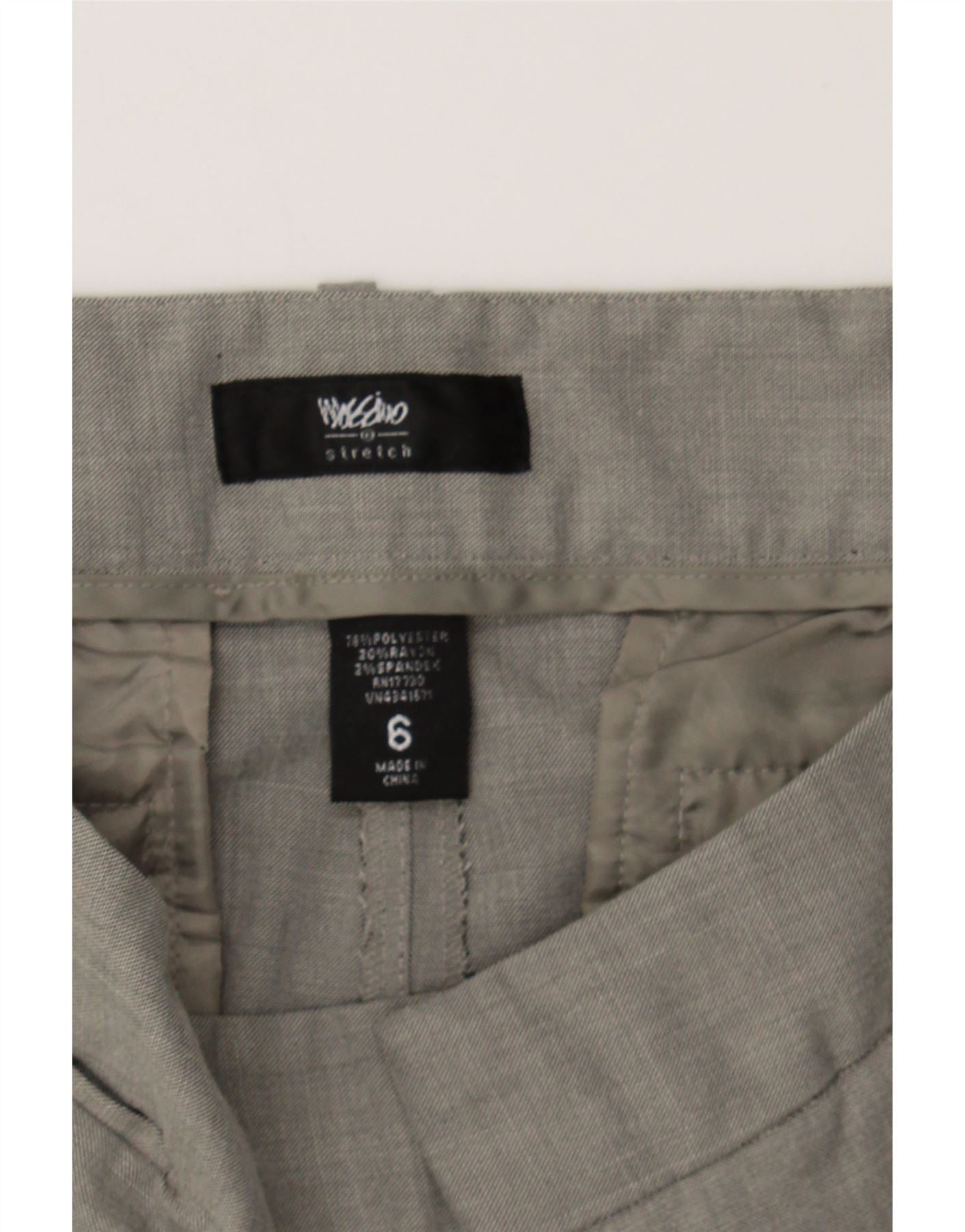 MOSSIMO Womens Straight Capri Trousers US 6 Medium W30 L20 Grey Polyester Vintage Mossimo and Second-Hand Mossimo from Messina Hembry