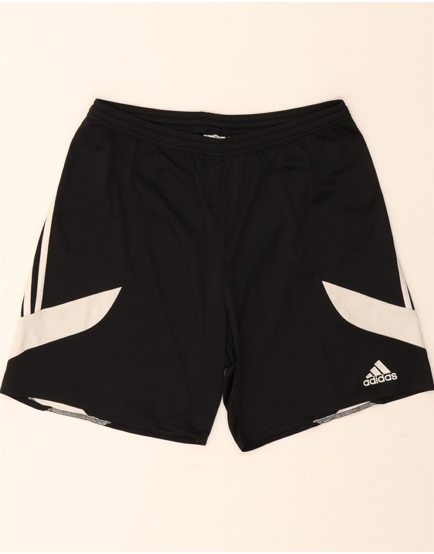 ADIDAS Mens Climalite Sport Shorts Large Black Colourblock Polyester Vintage Adidas and Second-Hand Adidas from Messina Hembry