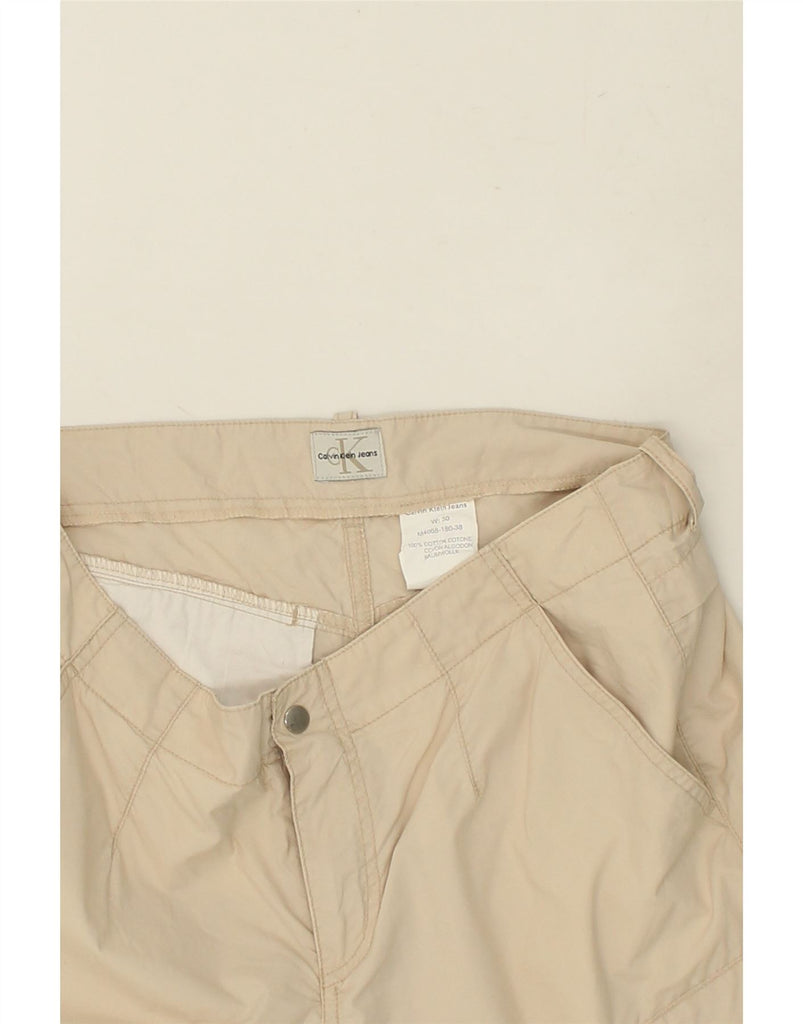 CALVIN KLEIN Womens Cargo Shorts W30 Medium Beige Cotton | Vintage Calvin Klein | Thrift | Second-Hand Calvin Klein | Used Clothing | Messina Hembry 