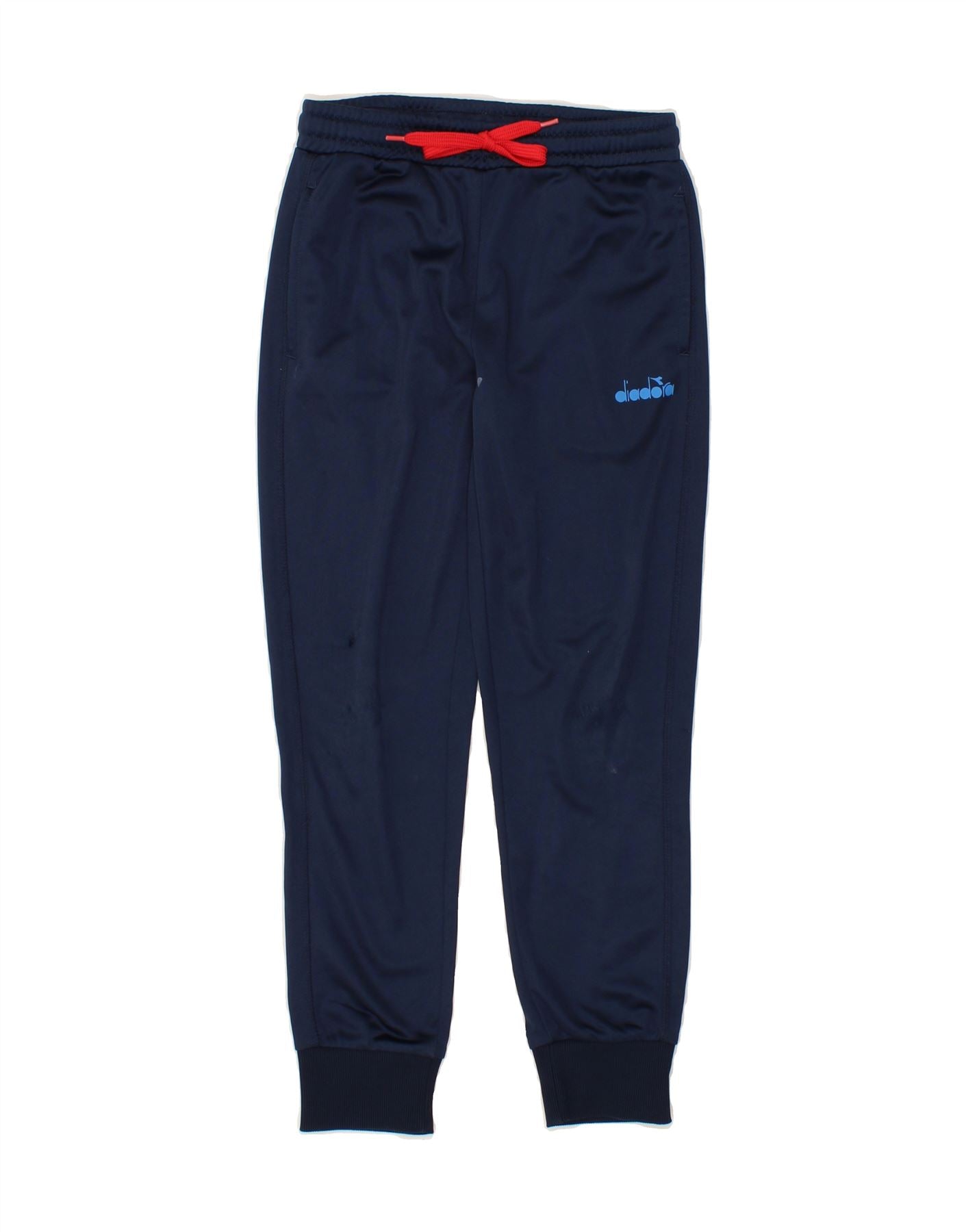DIADORA Girls Tracksuit Trousers Joggers 9-10 Years Large Navy Blue Vintage Diadora and Second-Hand Diadora from Messina Hembry