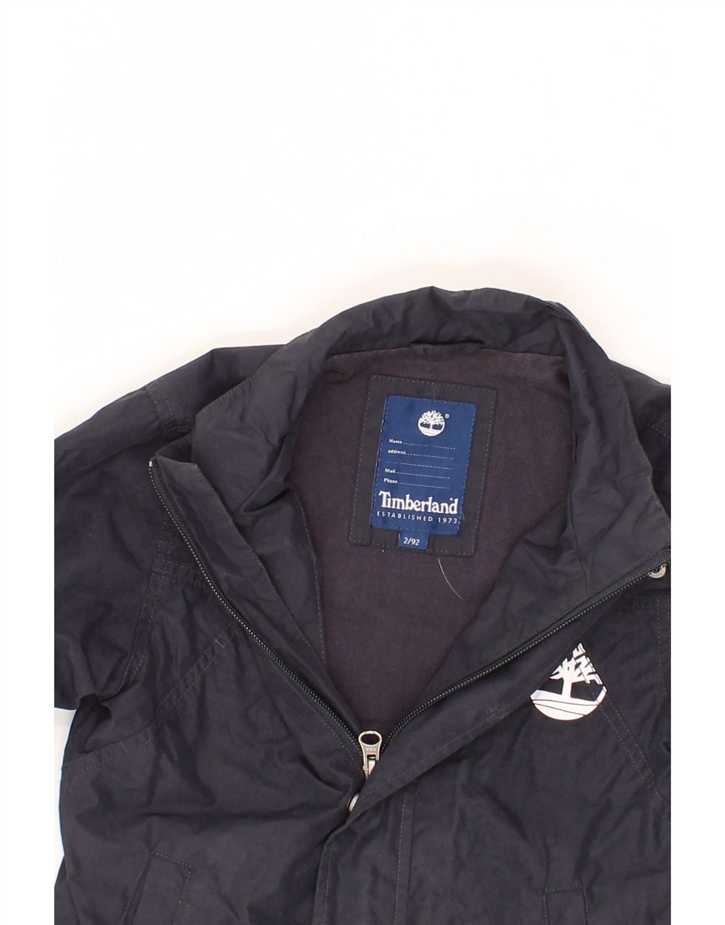 TIMBERLAND Baby Boys Graphic Windbreaker Jacket 18-24 Months Black Nylon Vintage Timberland and Second-Hand Timberland from Messina Hembry