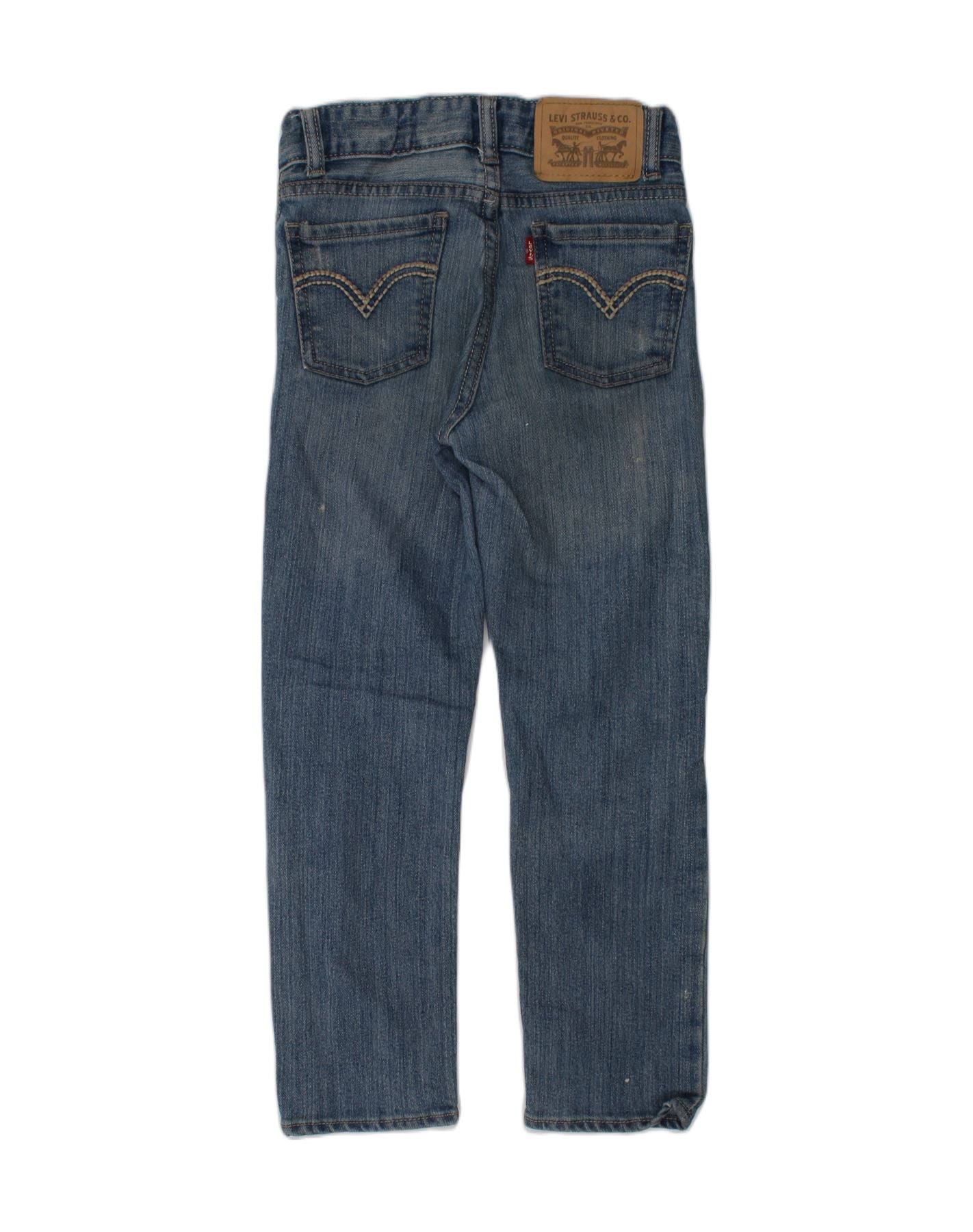 LEVI'S Girls Boyfriend Straight Jeans 4-5 Years W22 L19 Blue Cotton | Vintage Levi's | Thrift | Second-Hand Levi's | Used Clothing | Messina Hembry