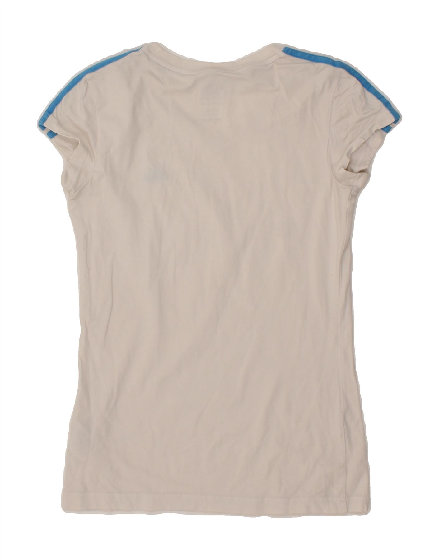 ADIDAS Womens T-Shirt Top UK 12 Medium White Cotton Vintage Adidas and Second-Hand Adidas from Messina Hembry
