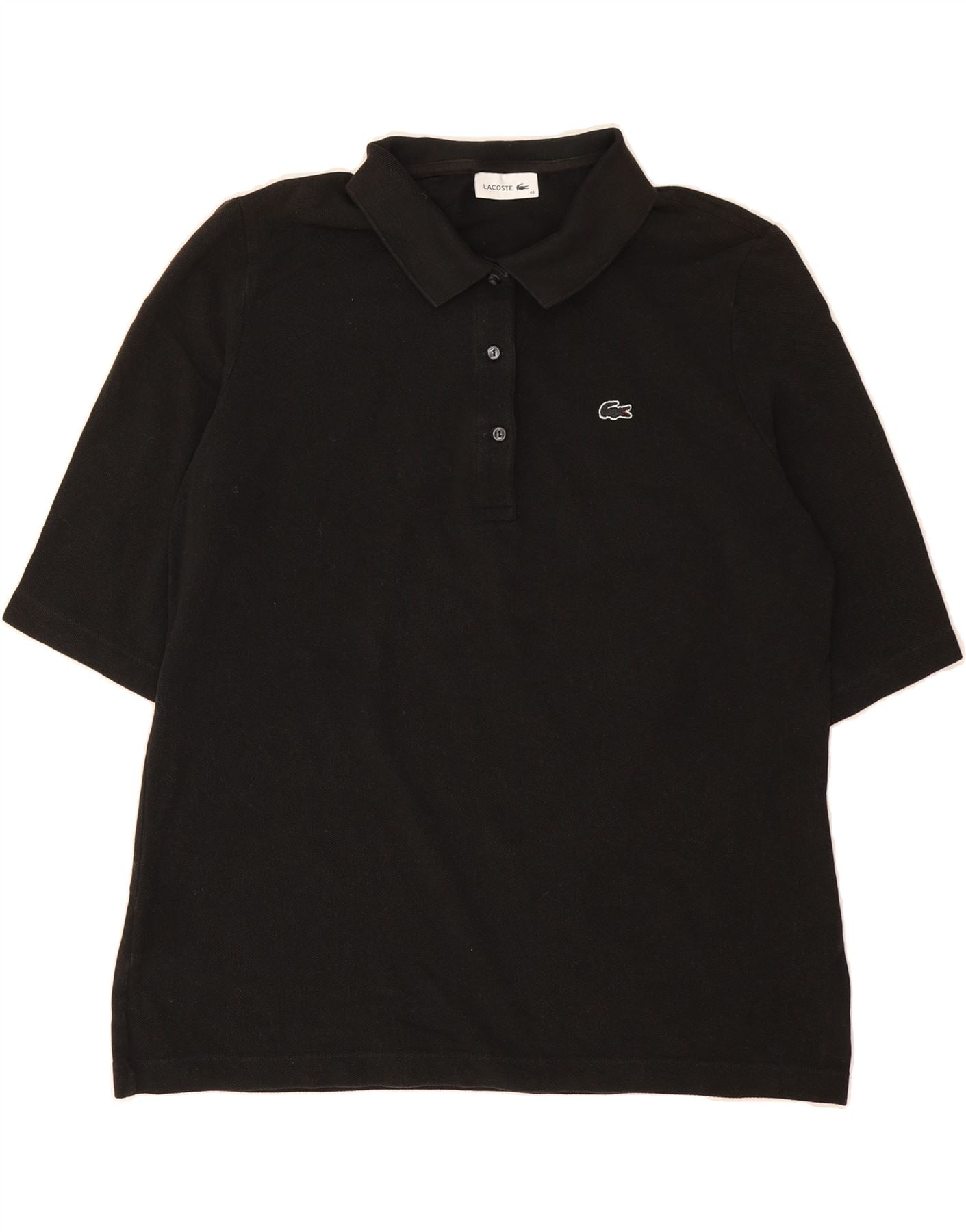 LACOSTE Womens Polo Shirt Size 48 XL Black Cotton Vintage Lacoste and Second-Hand Lacoste from Messina Hembry