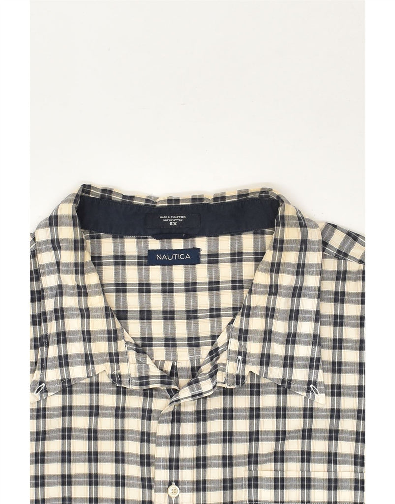 NAUTICA Mens Shirt 6XL Grey Check Cotton | Vintage Nautica | Thrift | Second-Hand Nautica | Used Clothing | Messina Hembry 