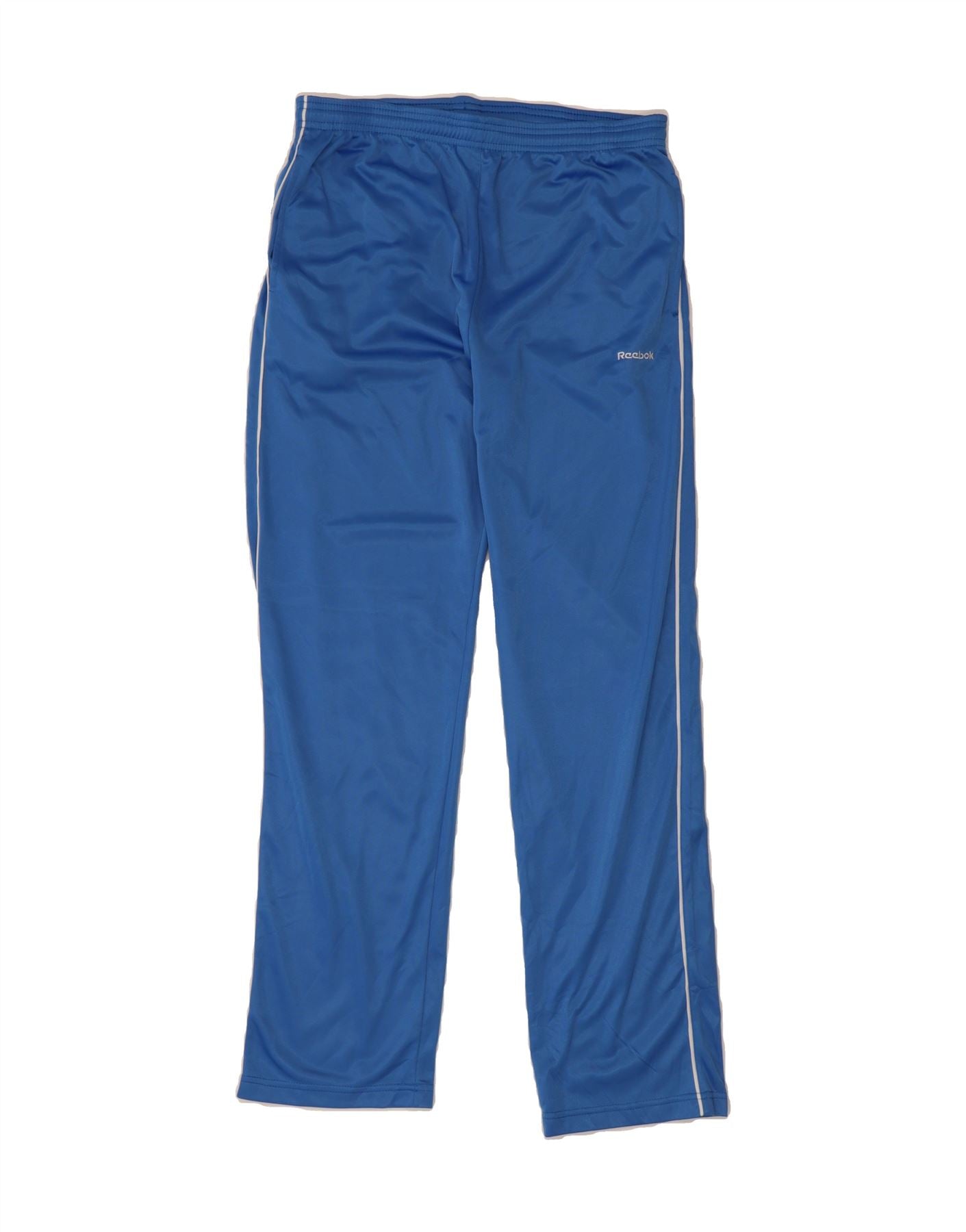 REEBOK Mens Tracksuit Trousers Large  Blue Polyester Vintage Reebok and Second-Hand Reebok from Messina Hembry