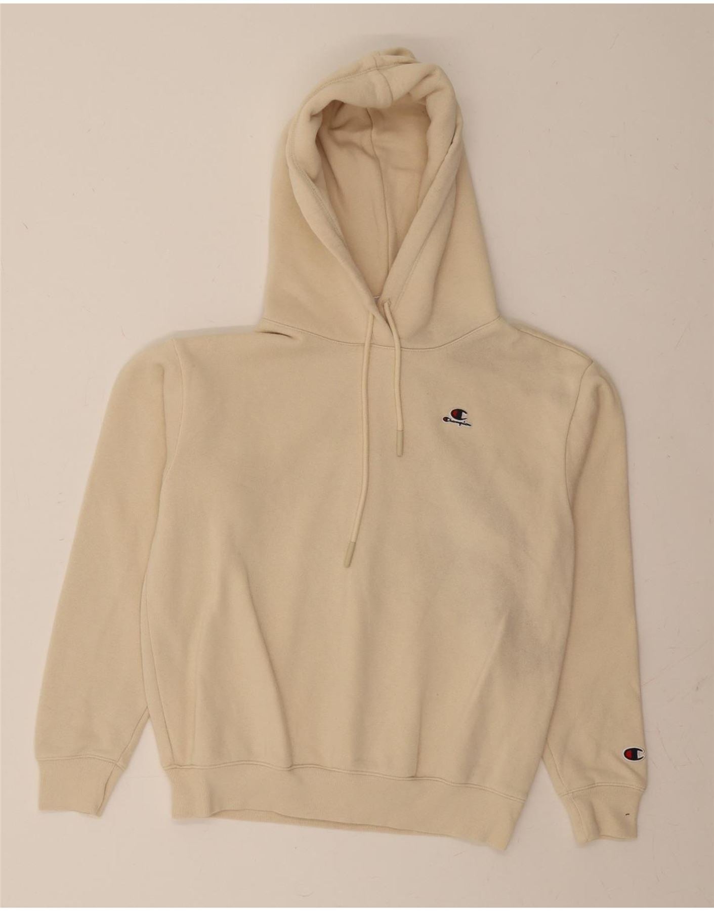 CHAMPION Mens Hoodie Jumper XS Beige Cotton Vintage Champion and Second-Hand Champion from Messina Hembry