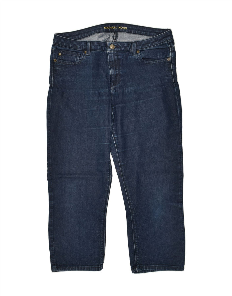 MICHAEL KORS Womens Capri Straight Jeans US 6 Medium W32 L22 Navy Blue | Vintage Michael Kors | Thrift | Second-Hand Michael Kors | Used Clothing | Messina Hembry 