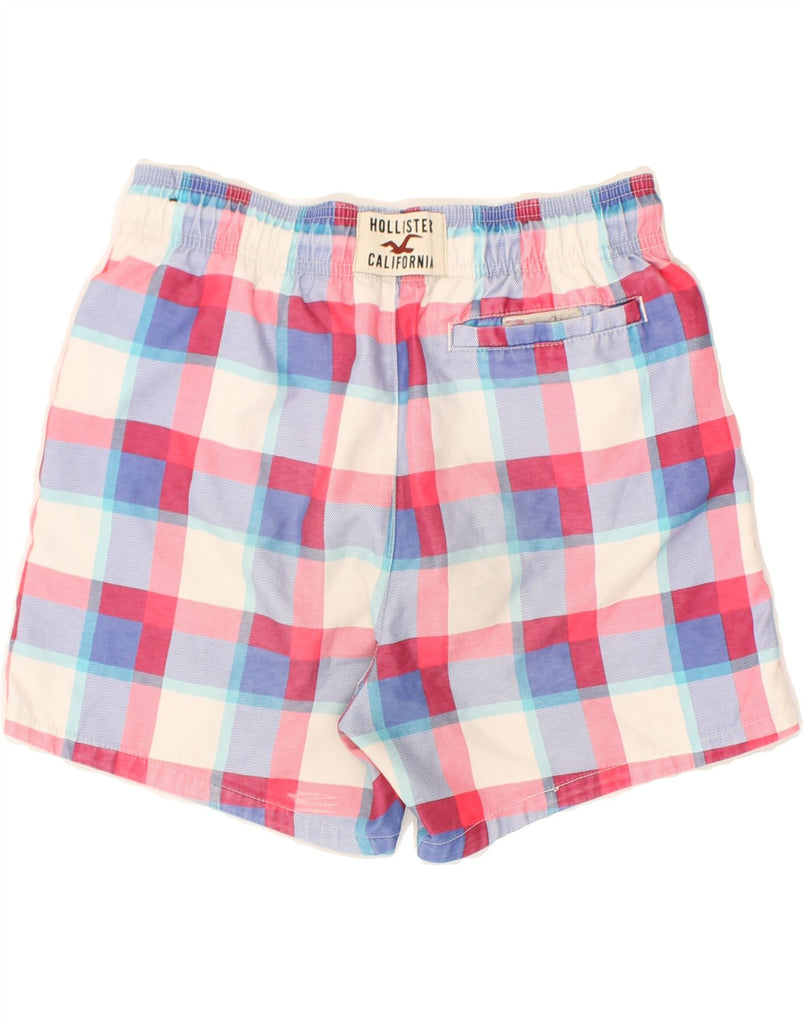 HOLLISTER Mens Swimming Shorts Small Pink Check Polyester | Vintage Hollister | Thrift | Second-Hand Hollister | Used Clothing | Messina Hembry 