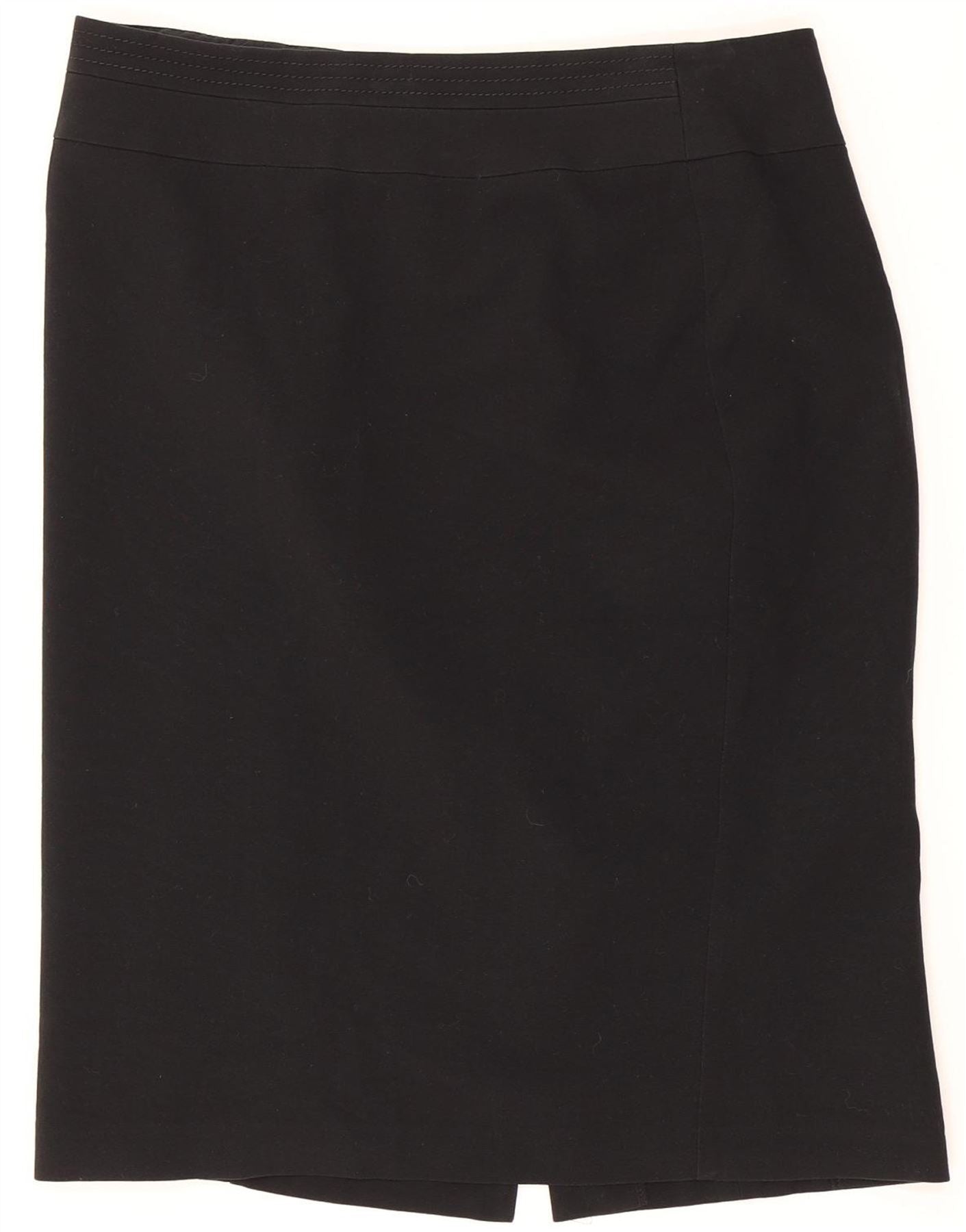 MARKS & SPENCER Womens Pencil Skirt UK 12 Medium W32 Black Polyester Vintage Marks & Spencer and Second-Hand Marks & Spencer from Messina Hembry