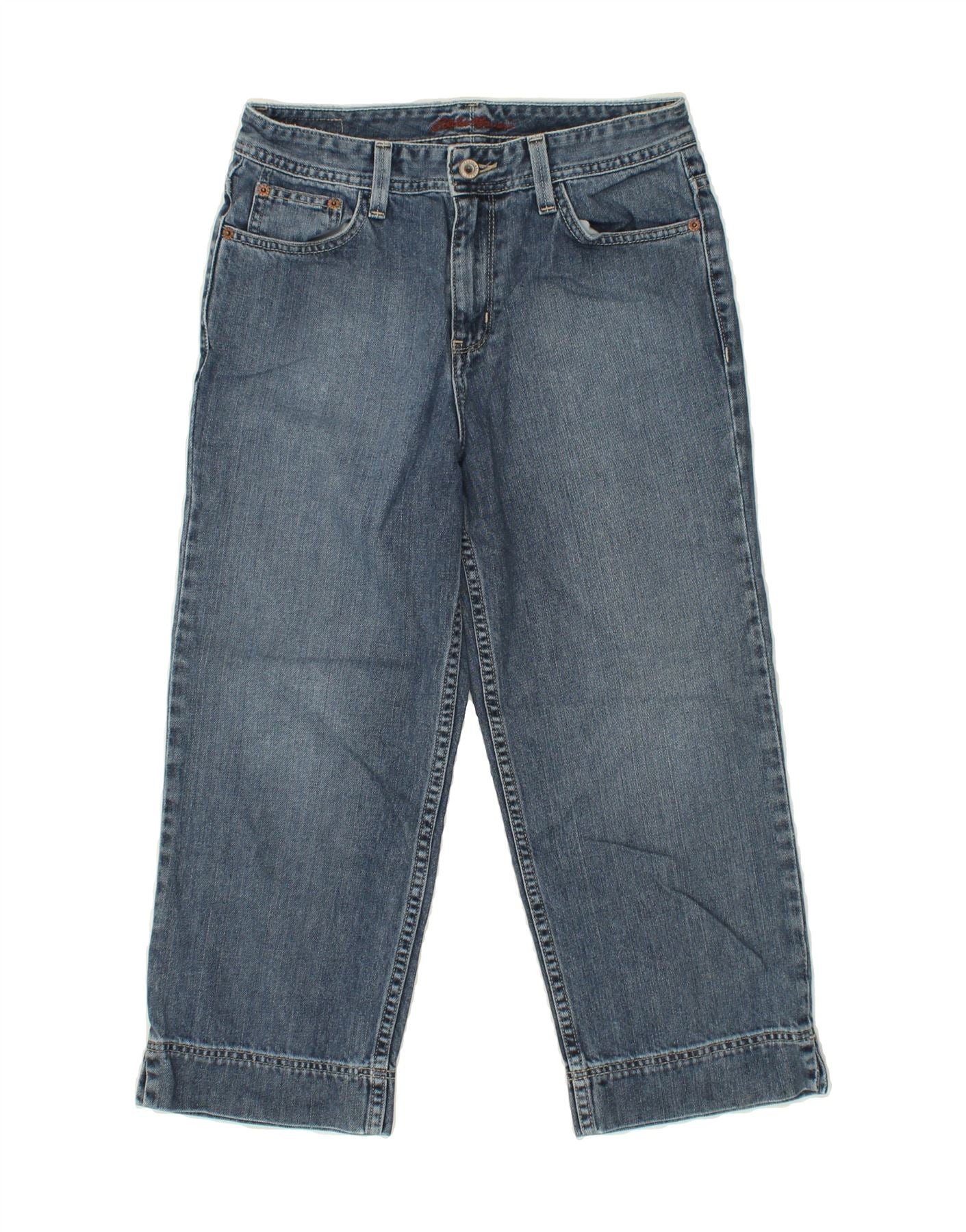 EDDIE BAUER Womens Cropped Jeans US 4 Small W26 L21  Blue Cotton Vintage Eddie Bauer and Second-Hand Eddie Bauer from Messina Hembry