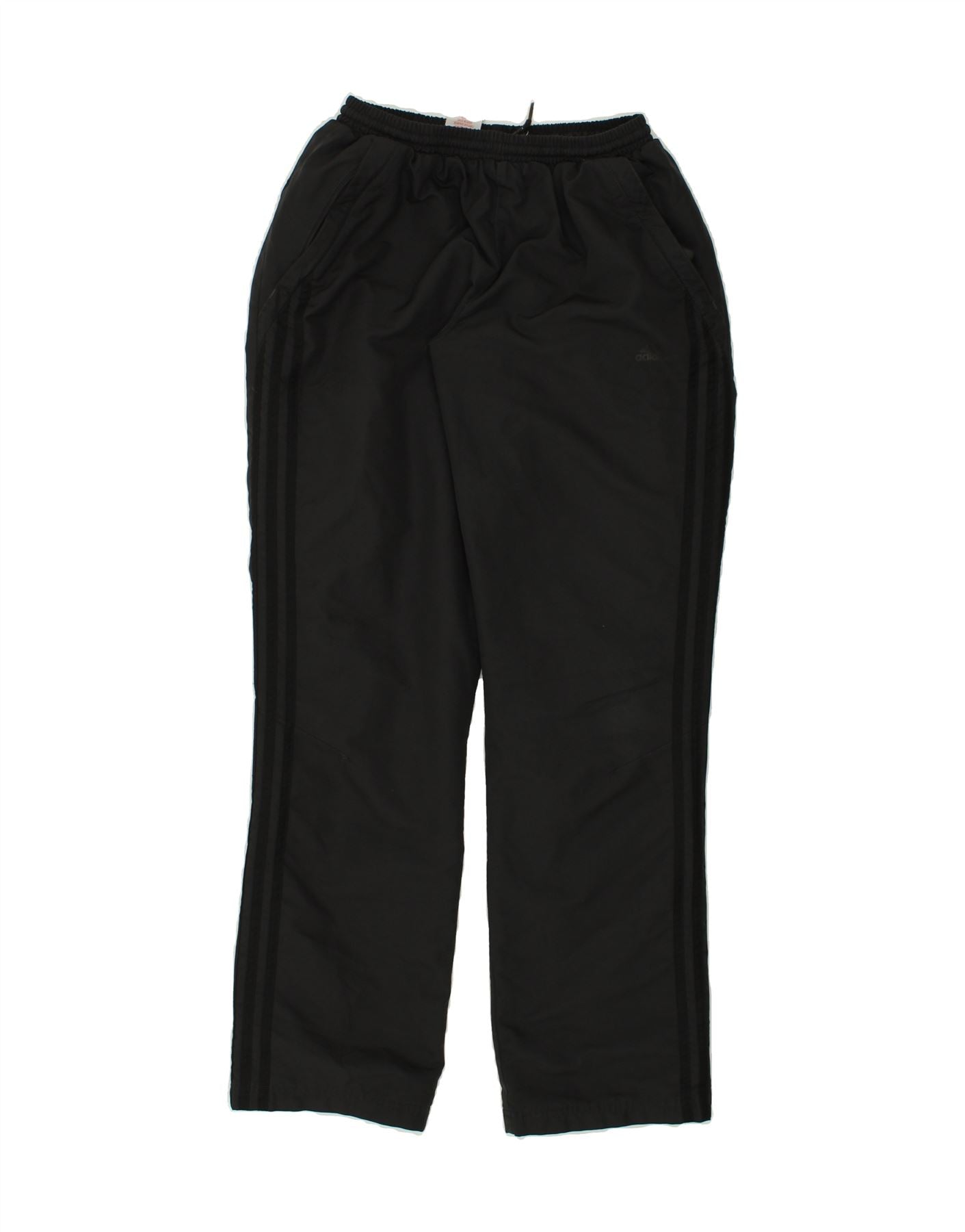 ADIDAS Boys Clima Proof Tracksuit Trousers 15-16 Years Black Polyester Vintage Adidas and Second-Hand Adidas from Messina Hembry