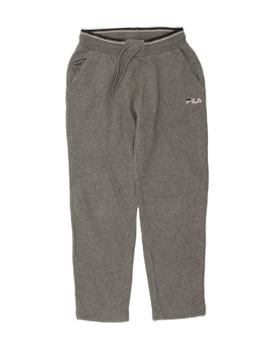 Pantaloni Tuta Uomo FILA IT 46 48 Small Cotone Grigio