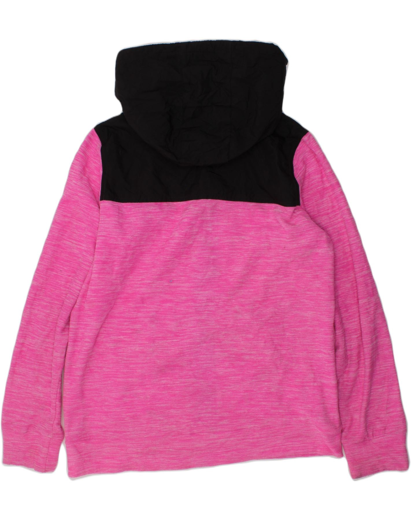 PUMA Girls Zip Hoodie Sweater 14-15 Years Large Pink Colourblock Polyester | Vintage Puma | Thrift | Second-Hand Puma | Used Clothing | Messina Hembry
