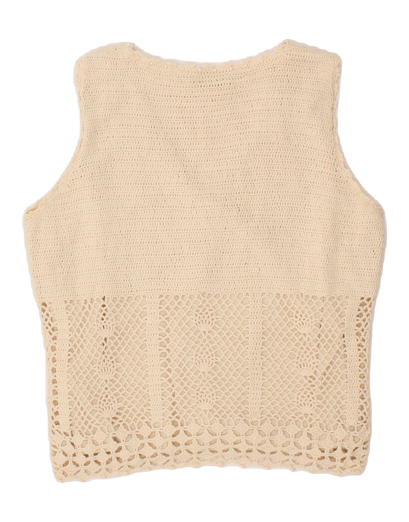 GEORGE Womens Vest Tank Top UK 18 XL  Beige Cotton Vintage George and Second-Hand George from Messina Hembry