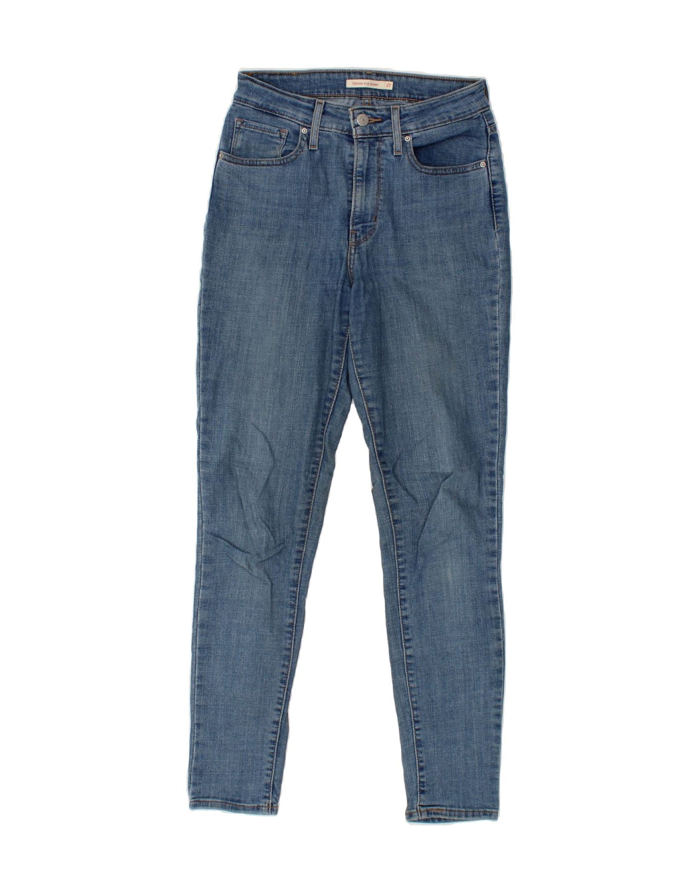 LEVI'S Womens 721 High Rise Skinny Jeans W27 L30  Blue Cotton Vintage Levi's and Second-Hand Levi's from Messina Hembry