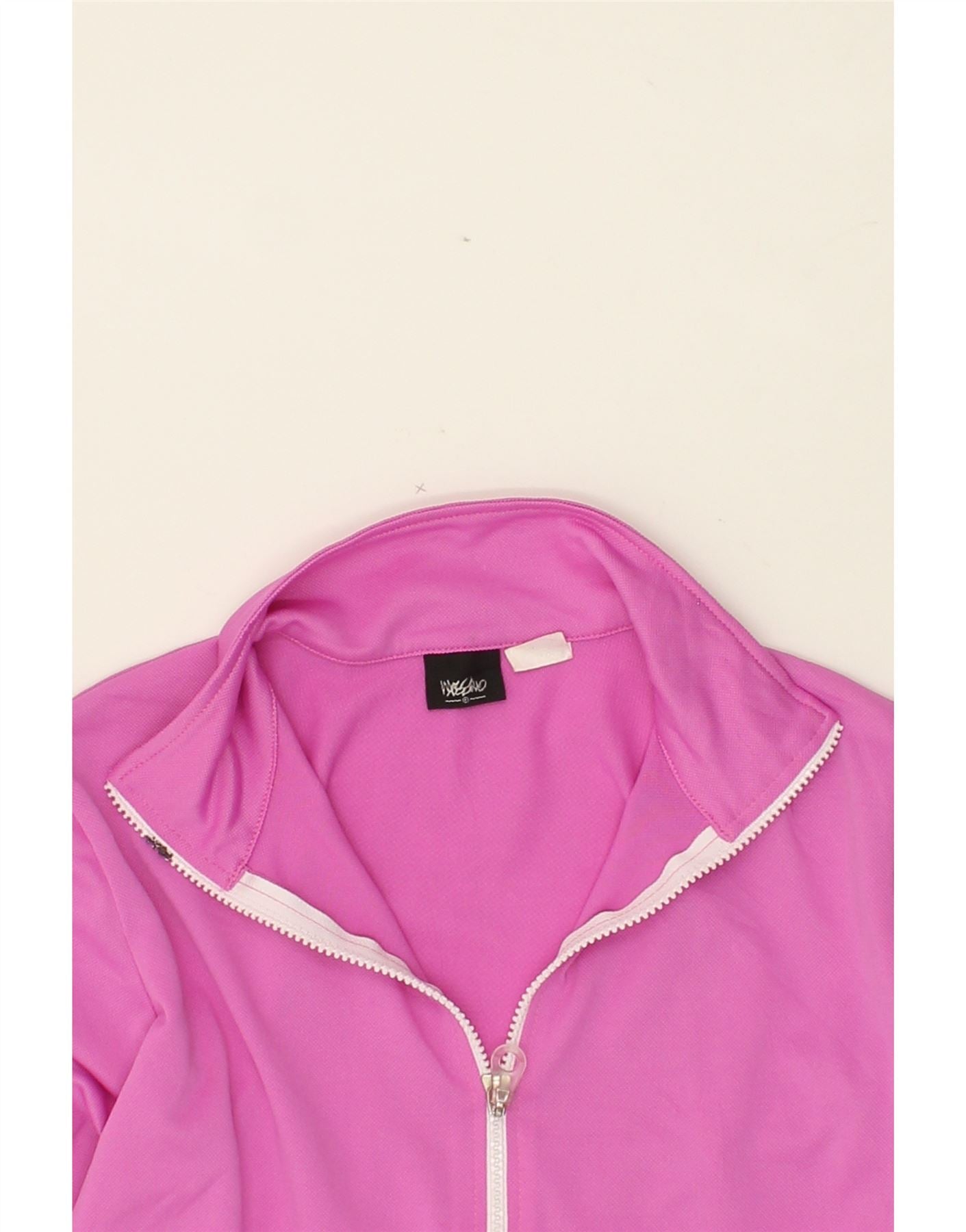 MOSSIMO Womens Crop Tracksuit Top Jacket UK 14 Medium Pink Vintage Mossimo and Second-Hand Mossimo from Messina Hembry