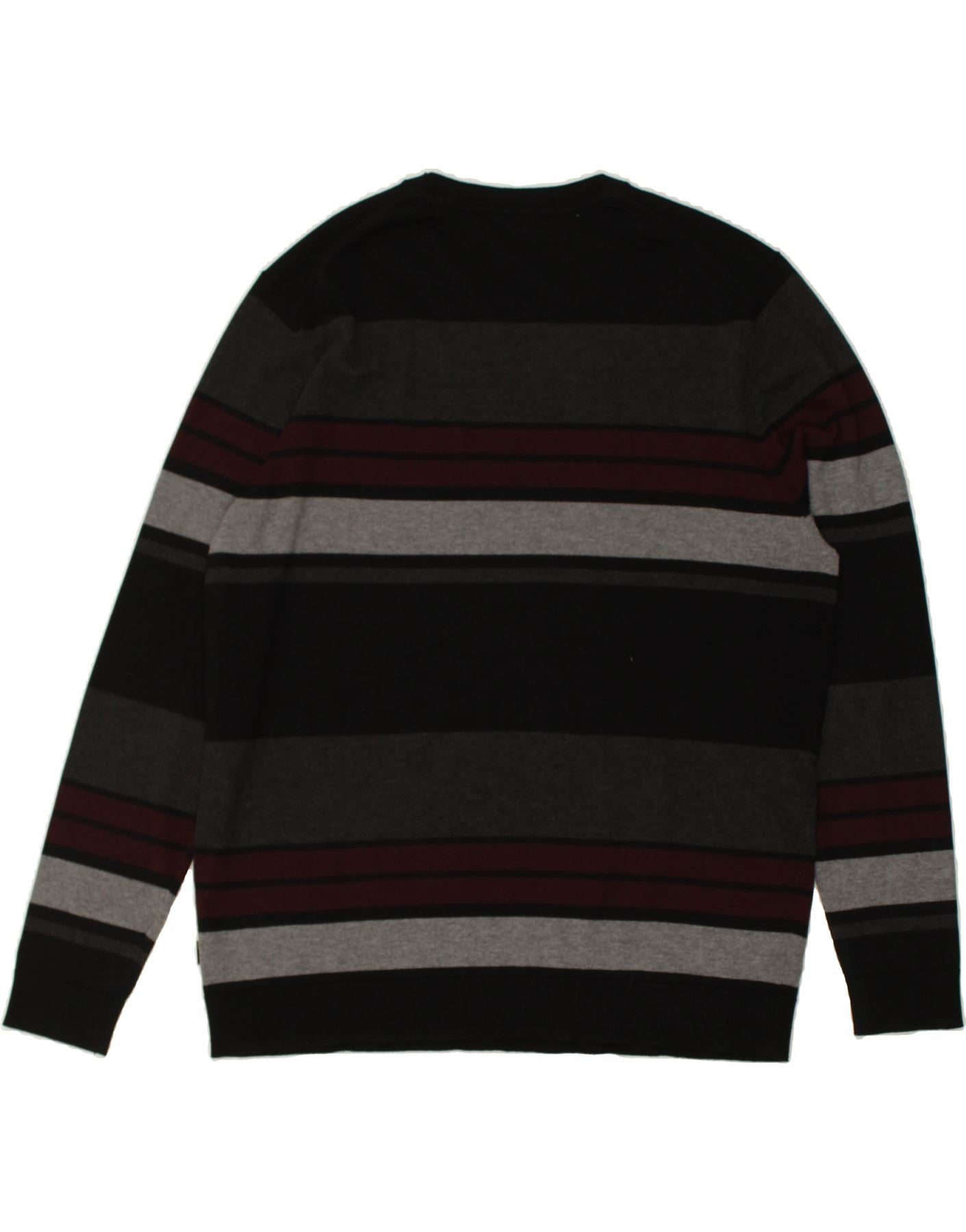 JACK & JONES Mens Premium Boat Neck Jumper Sweater 2XL Black Striped | Vintage Jack & Jones | Thrift | Second-Hand Jack & Jones | Used Clothing | Messina Hembry