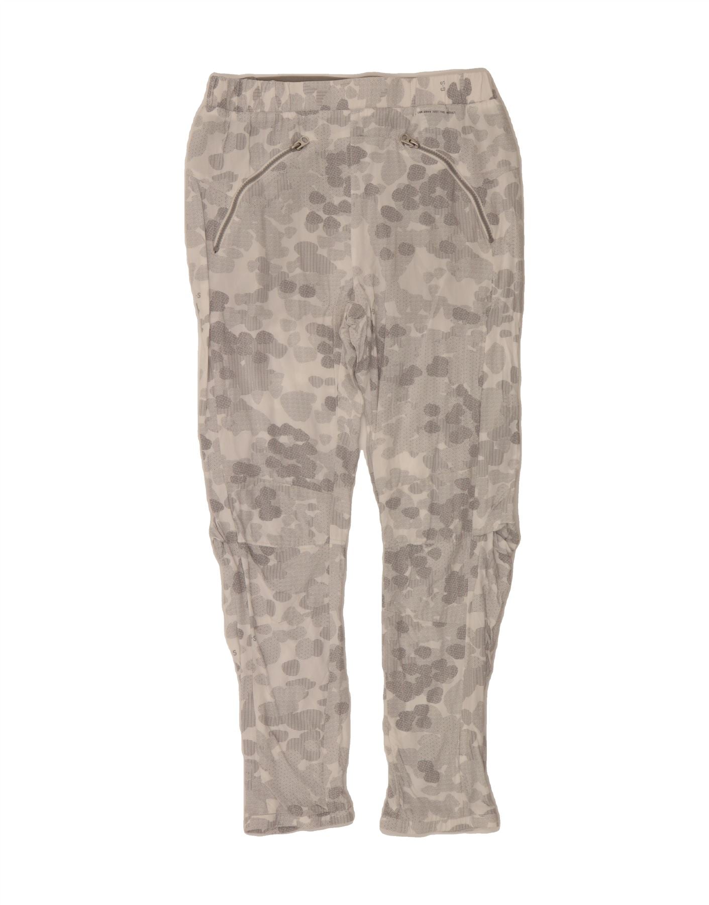 G-STAR Womens Slim Casual Trousers W26 L27 Grey Camouflage Viscose Vintage G-Star and Second-Hand G-Star from Messina Hembry