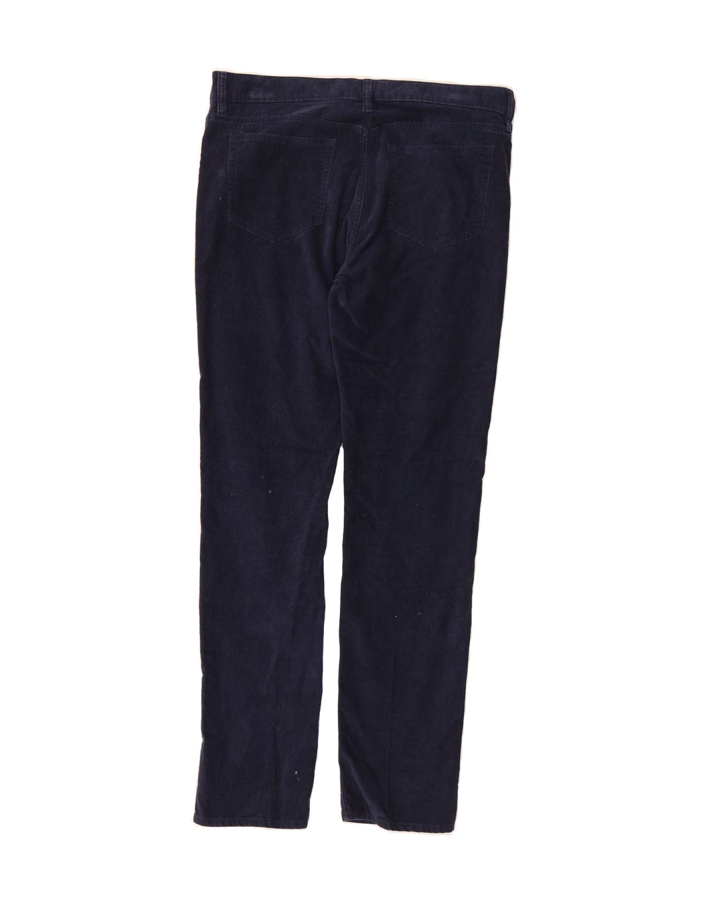 J. CREW Mens Flex Slim Corduroy Trousers W34 L34 Navy Blue Cotton Vintage J. Crew and Second-Hand J. Crew from Messina Hembry