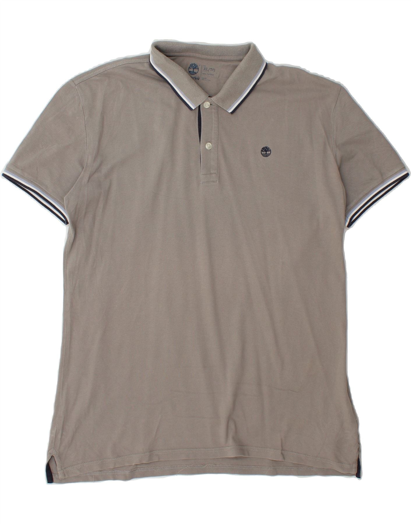 TIMBERLAND Mens Big & Tall Polo Shirt XL Grey Cotton Vintage Timberland and Second-Hand Timberland from Messina Hembry