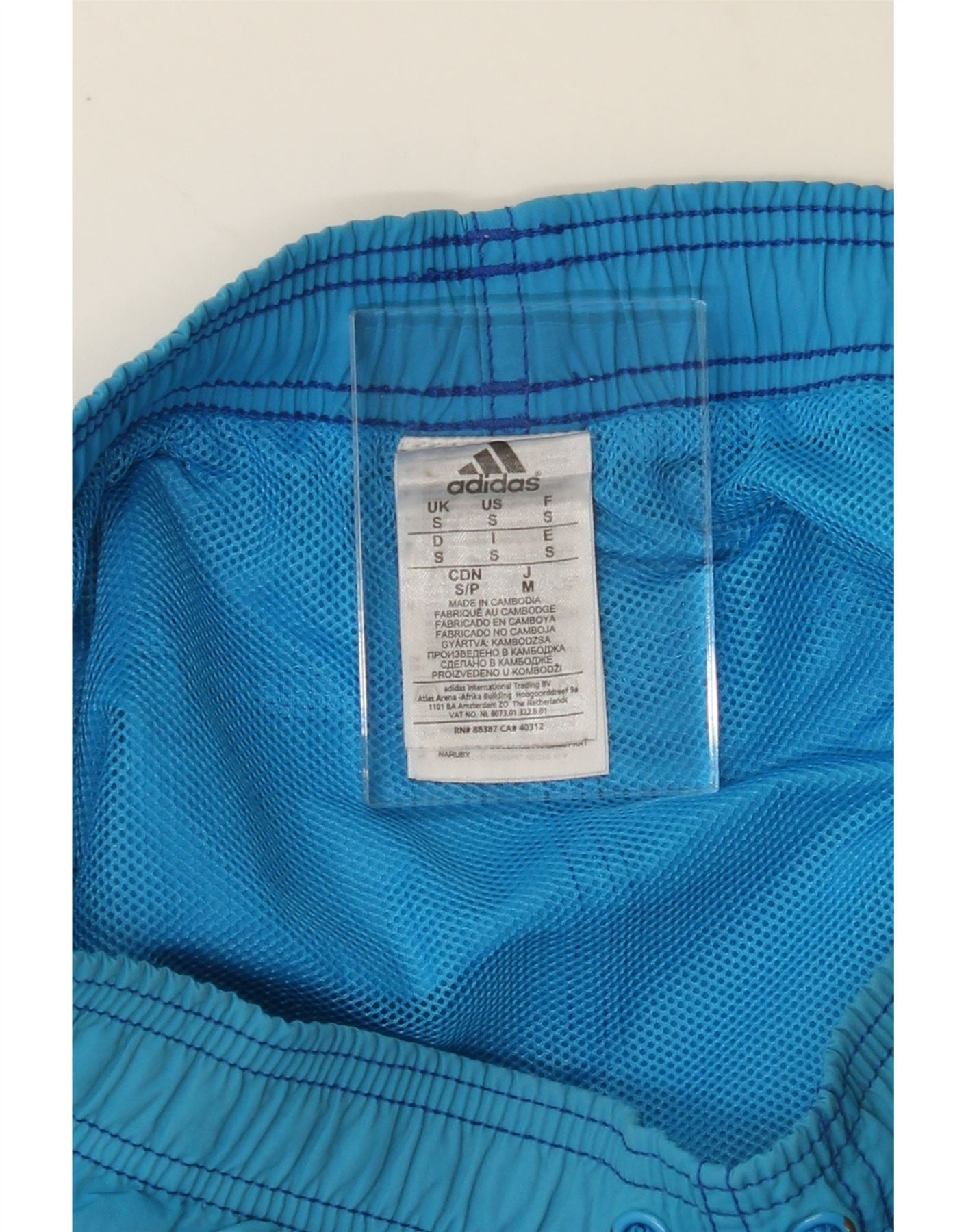 ADIDAS Mens Swimming Shorts Small Blue Nylon Vintage Adidas and Second-Hand Adidas from Messina Hembry