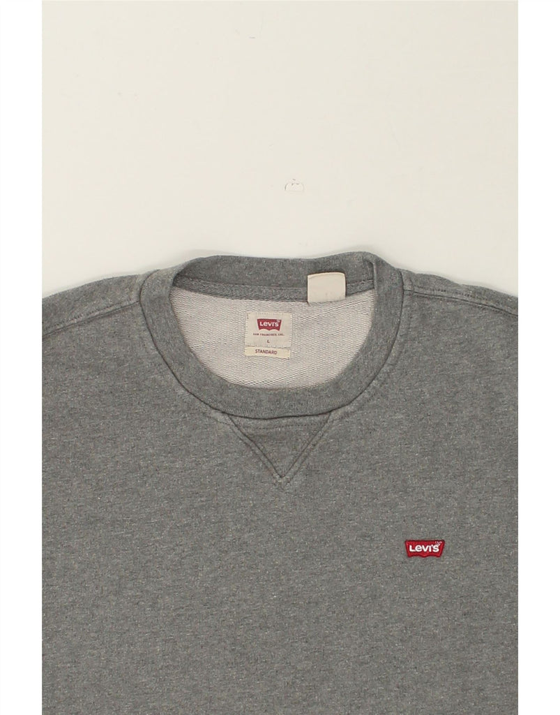 LEVI'S Mens Sweatshirt Jumper Large Grey Cotton | Vintage Levi's | Thrift | Second-Hand Levi's | Used Clothing | Messina Hembry 