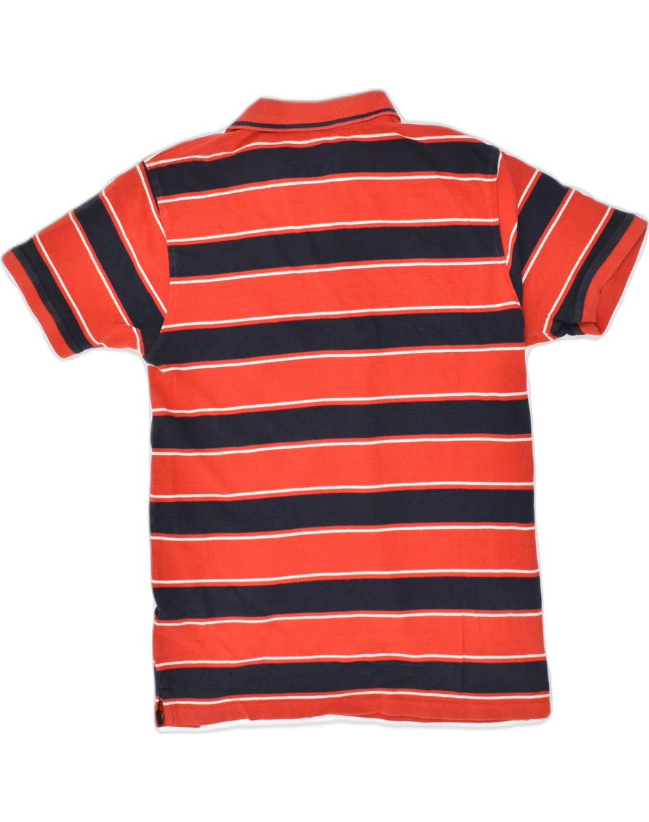 Black and red striped polo shirt best sale