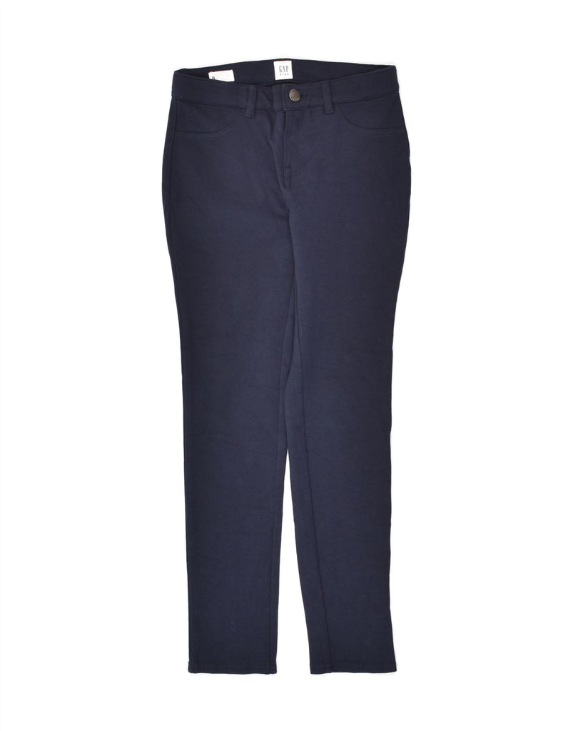 GAP Girls Slim Casual Trousers 7-8 Years W24 L24 Navy Blue Cotton | Vintage Gap | Thrift | Second-Hand Gap | Used Clothing | Messina Hembry 