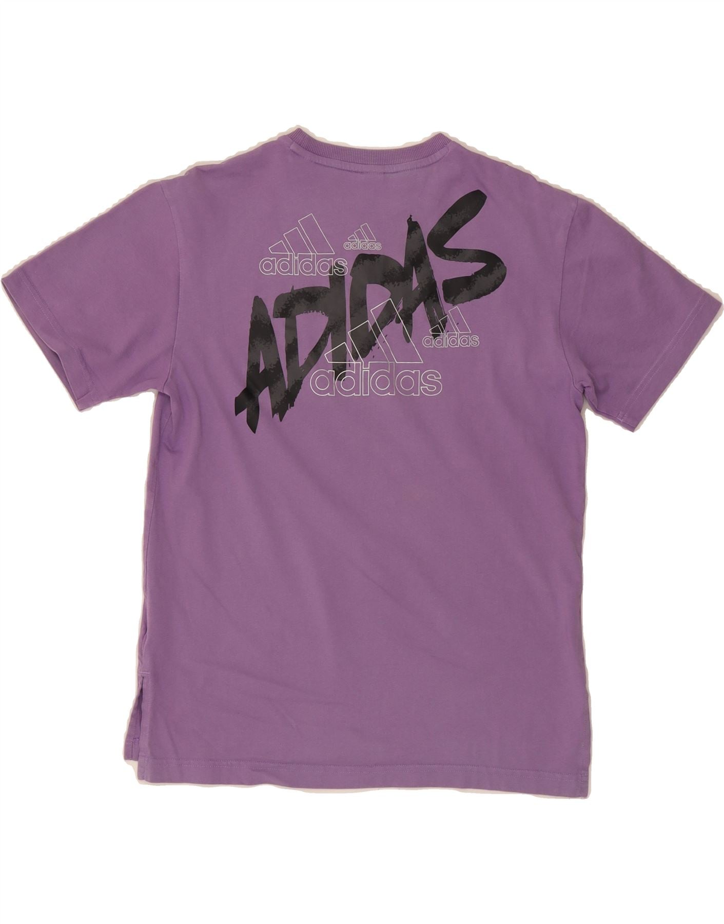 ADIDAS Girls Graphic T-Shirt Top 13-14 Years Purple Cotton Vintage Adidas and Second-Hand Adidas from Messina Hembry