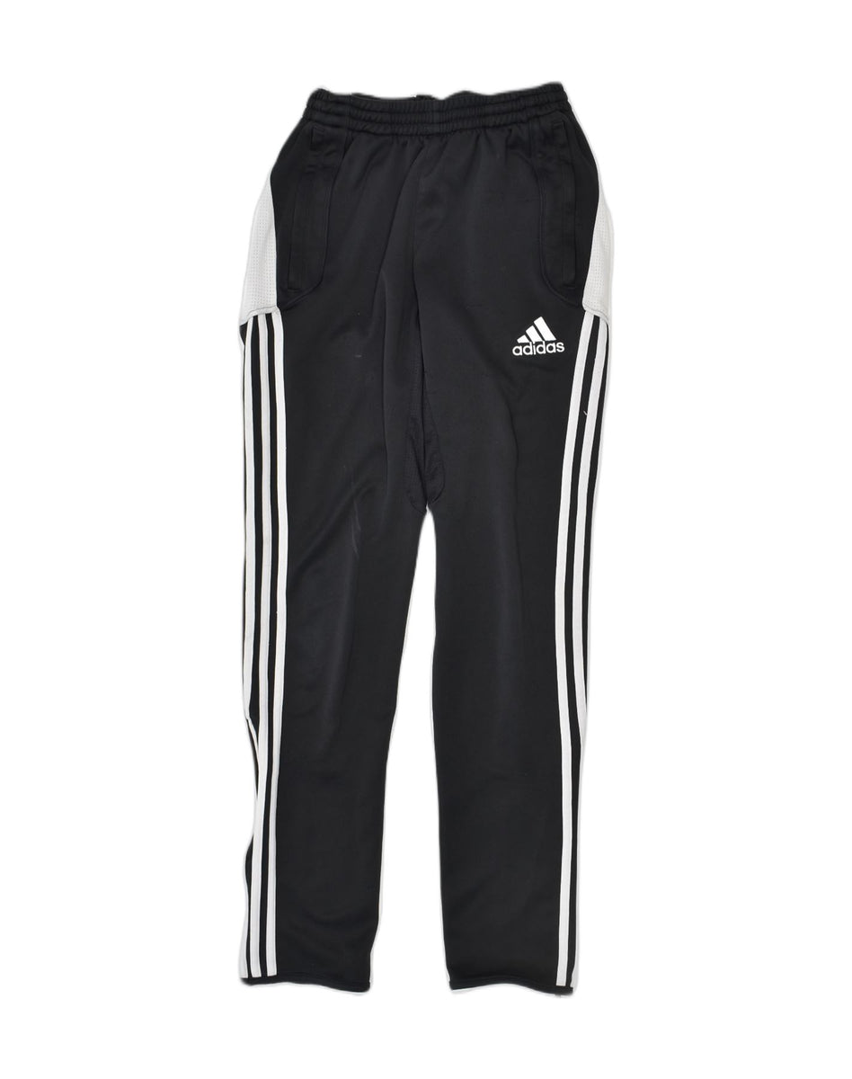 ADIDAS Girls Tracksuit Trousers 15-16 Years Black Polyester