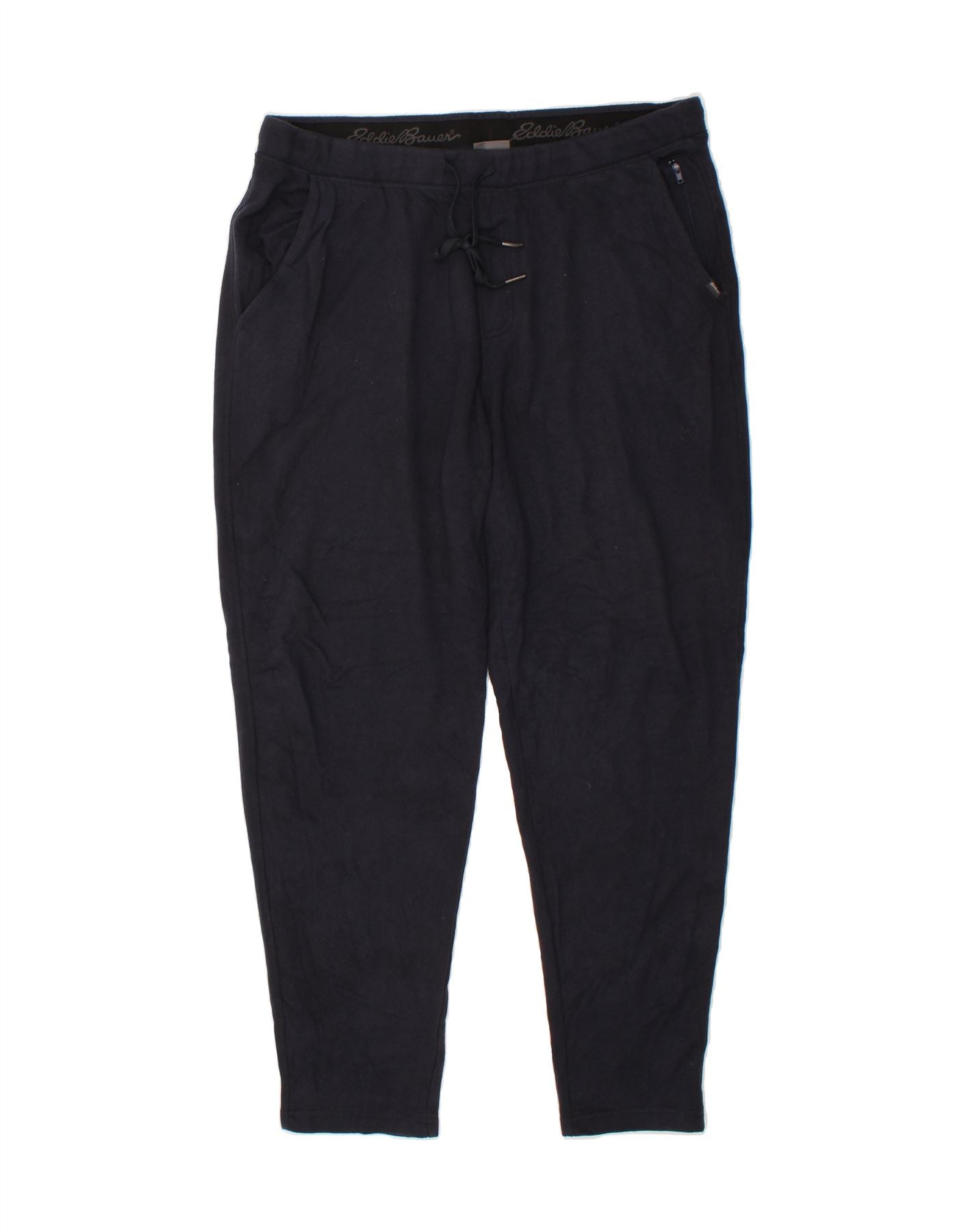 EDDIE BAUER Mens Tracksuit Trousers XL Navy Blue Cotton Vintage Eddie Bauer and Second-Hand Eddie Bauer from Messina Hembry