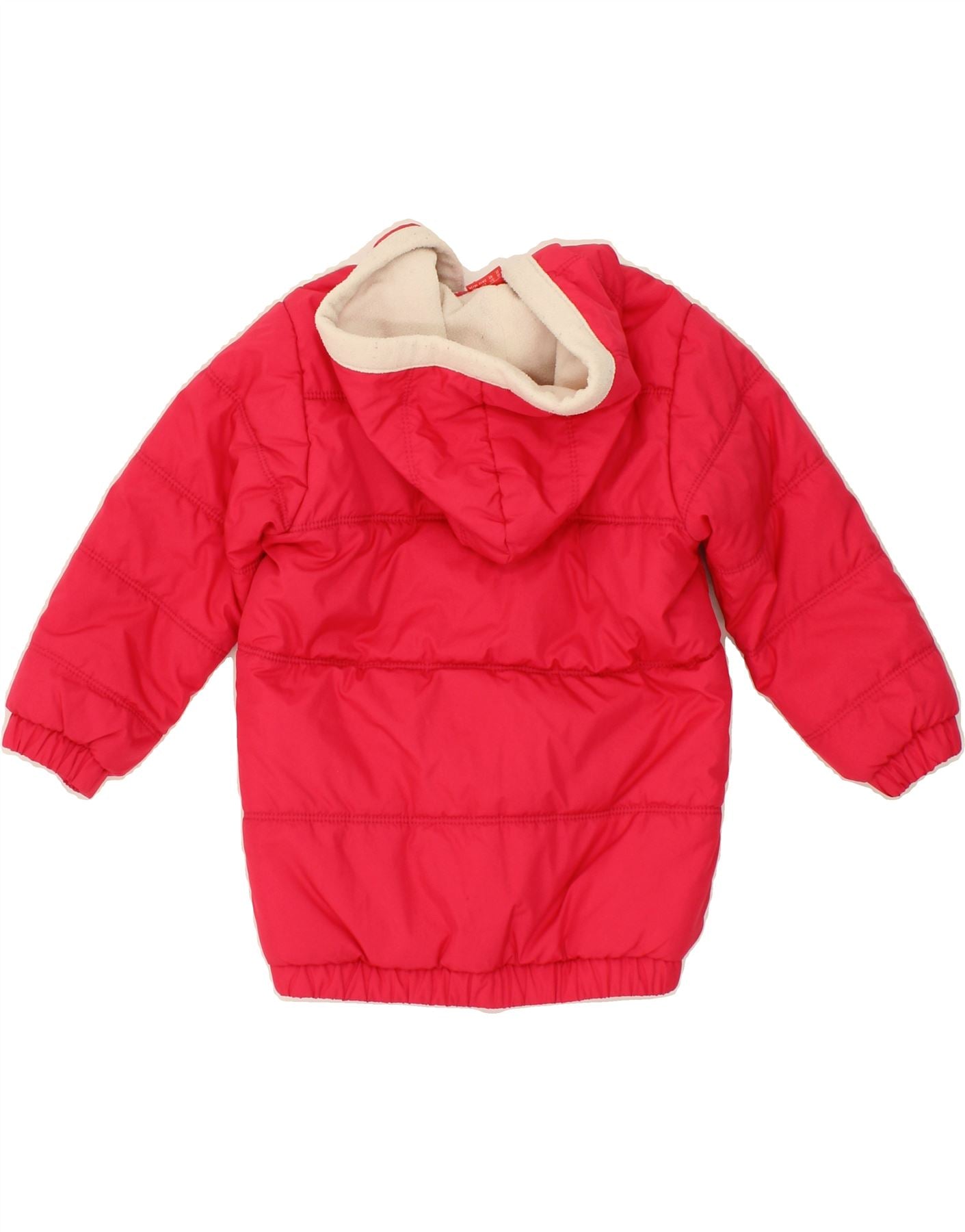 PUMA Baby Girls Hooded Padded Jacket 18-24 Months Red Colourblock Vintage Puma and Second-Hand Puma from Messina Hembry