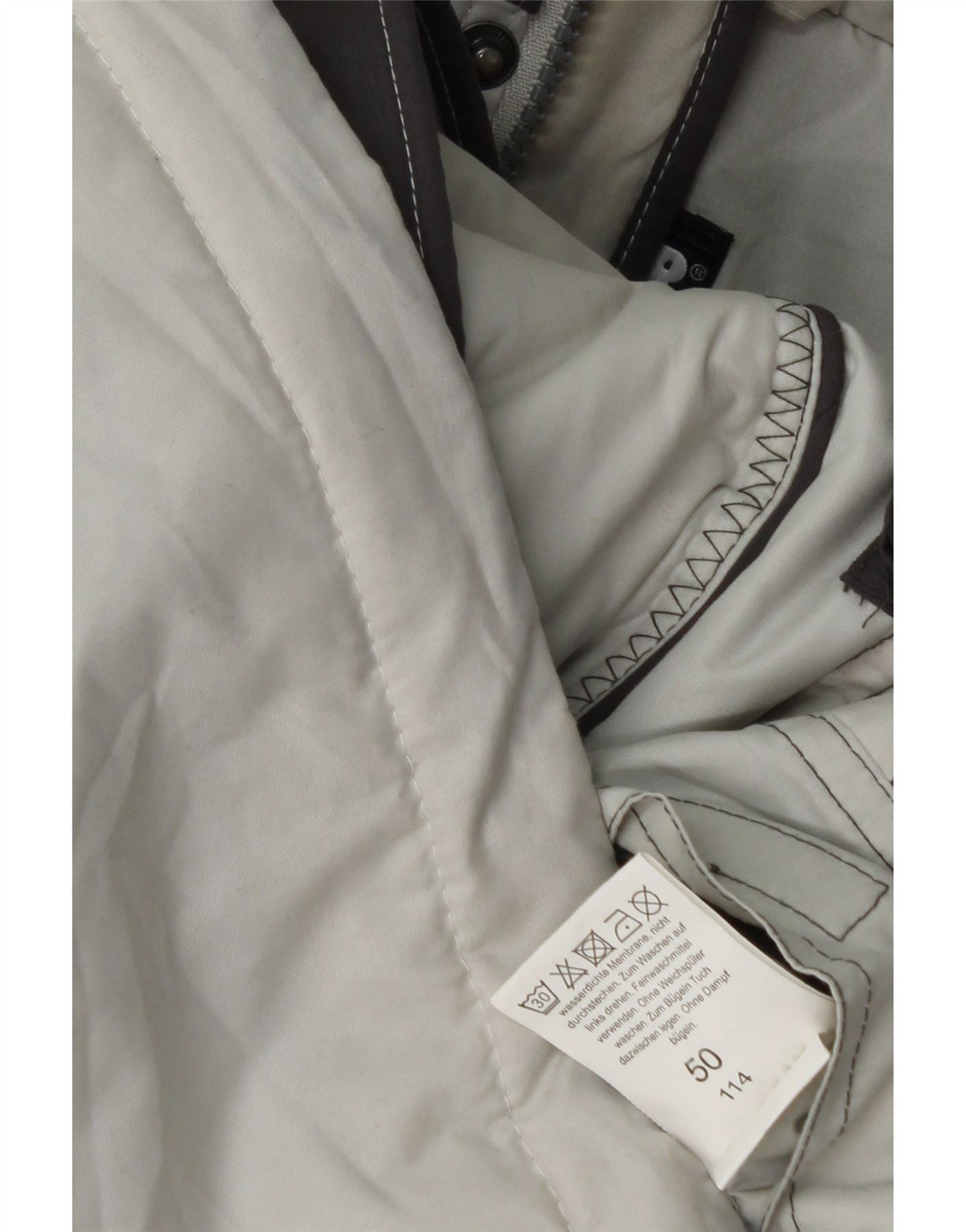 KLEPPER Mens Hooded Windbreaker Jacket IT 50 Large Grey Polyester Vintage Klepper and Second-Hand Klepper from Messina Hembry