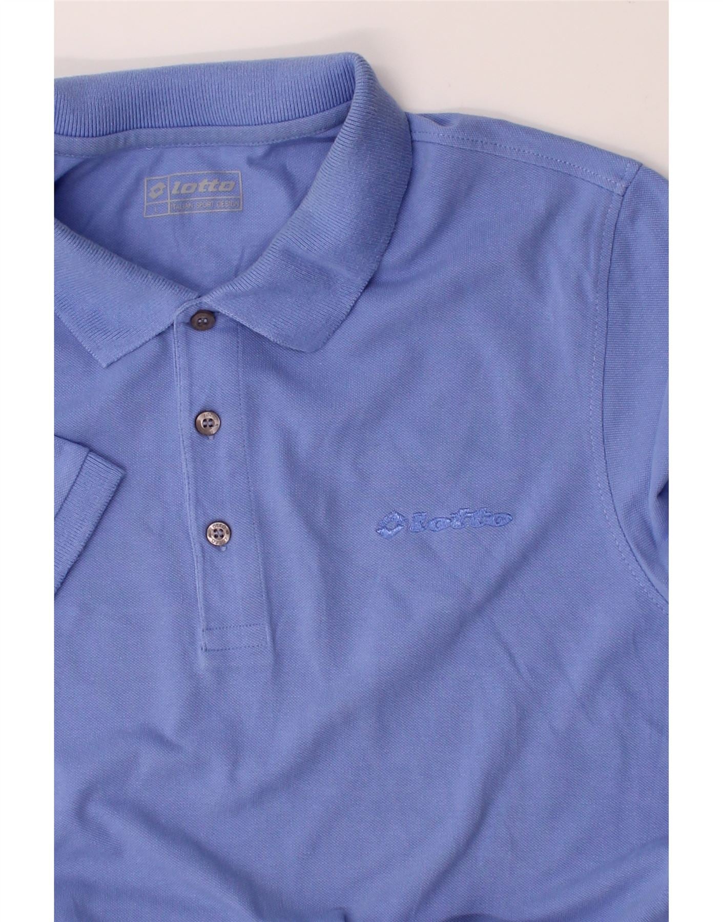 LOTTO Mens Polo Shirt Large Blue Vintage Lotto and Second-Hand Lotto from Messina Hembry
