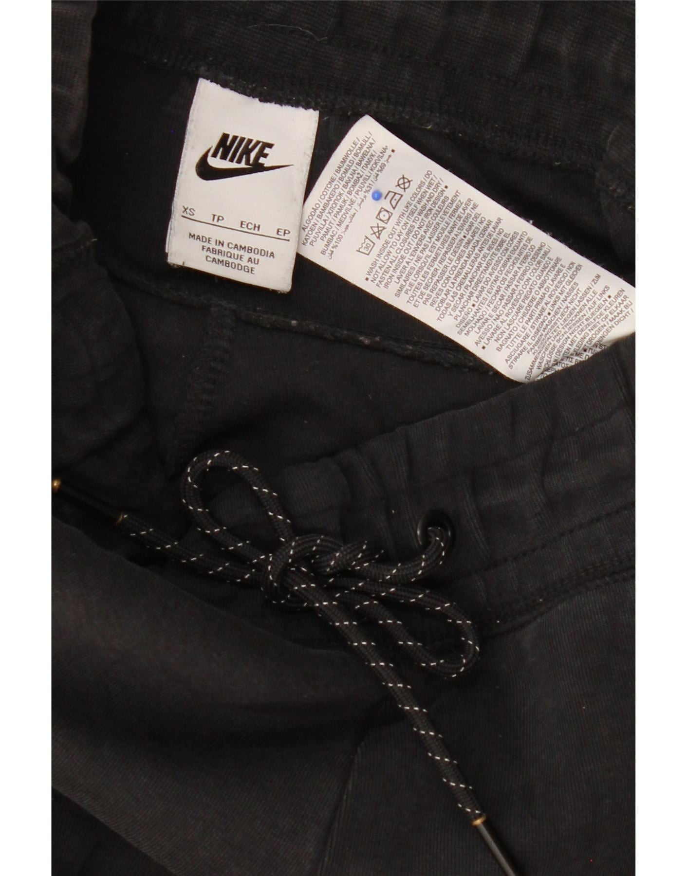 NIKE Womens Tracksuit Trousers Joggers UK 6 XS  Black Cotton Vintage Nike and Second-Hand Nike from Messina Hembry