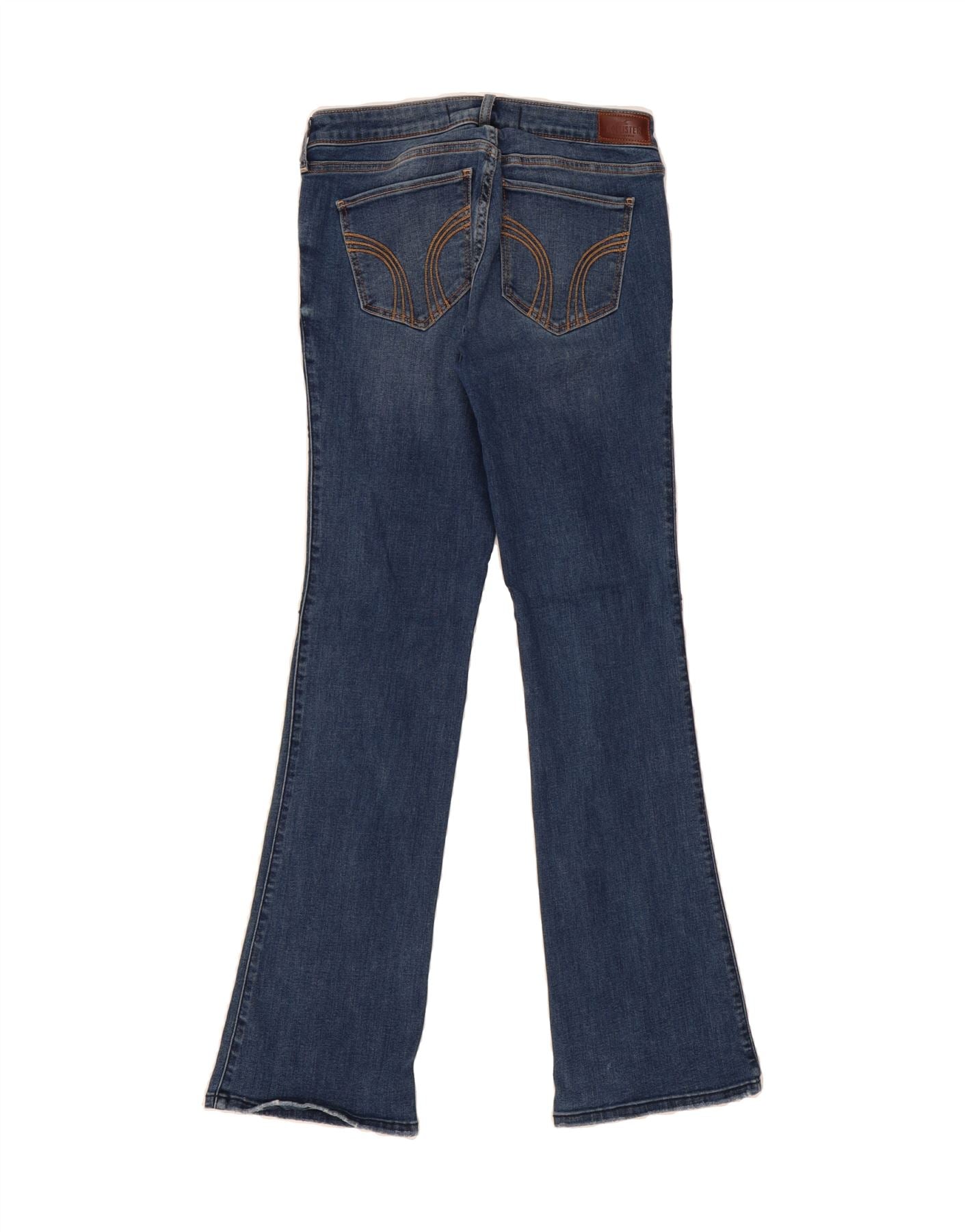 HOLLISTER Womens Distressed Low Waist Bootcut Jeans W29 L30 Blue Cotton Vintage Hollister and Second-Hand Hollister from Messina Hembry