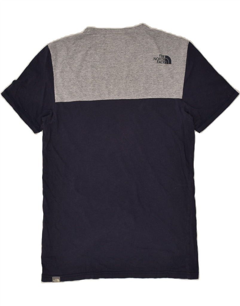 THE NORTH FACE Mens T-Shirt Top Small Navy Blue Colourblock Cotton | Vintage The North Face | Thrift | Second-Hand The North Face | Used Clothing | Messina Hembry 