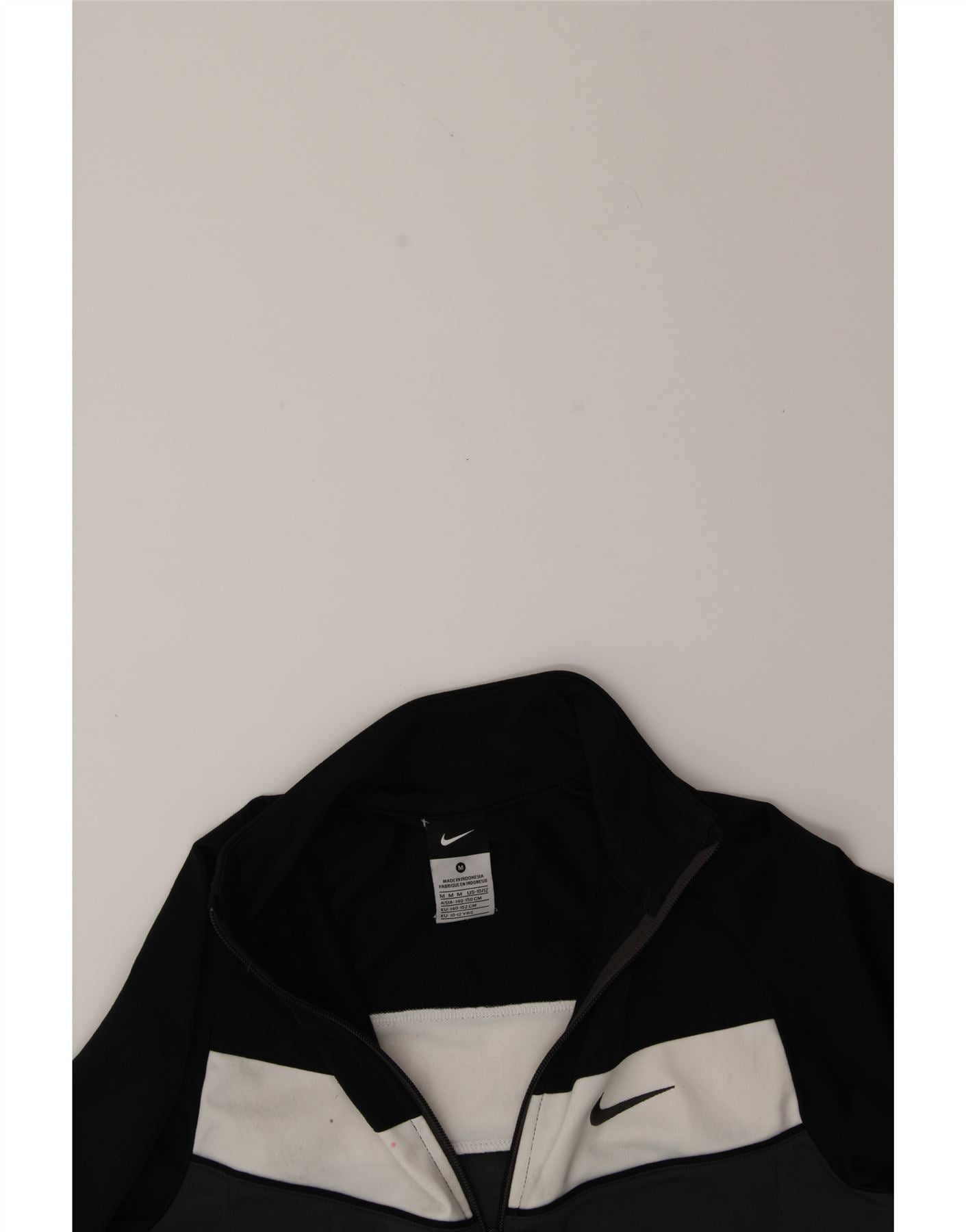 NIKE Boys Tracksuit Top Jacket 10-11 Years Medium Black Colourblock Vintage Nike and Second-Hand Nike from Messina Hembry