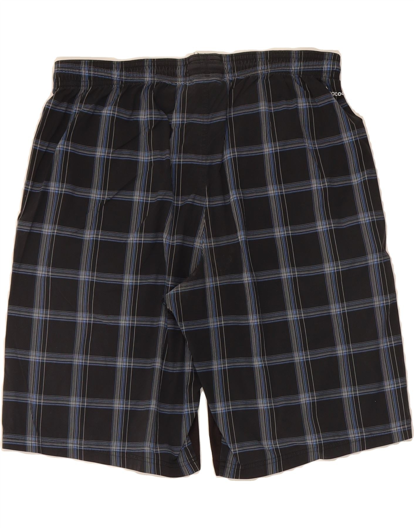 ADIDAS Mens Sport Shorts Medium Black Check Vintage Adidas and Second-Hand Adidas from Messina Hembry