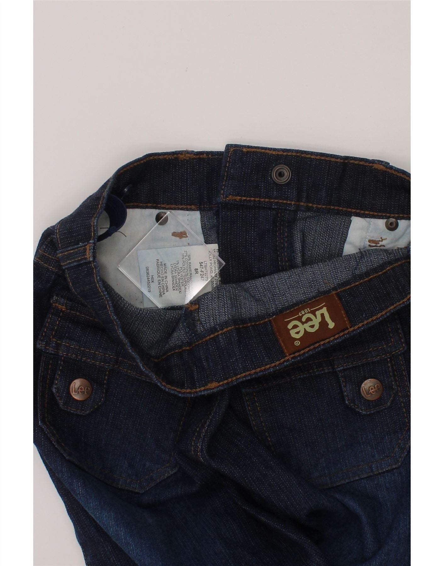 LEE Boys Capri Jeans 7-8 Years W24 L16 Blue Ramie Vintage Lee and Second-Hand Lee from Messina Hembry