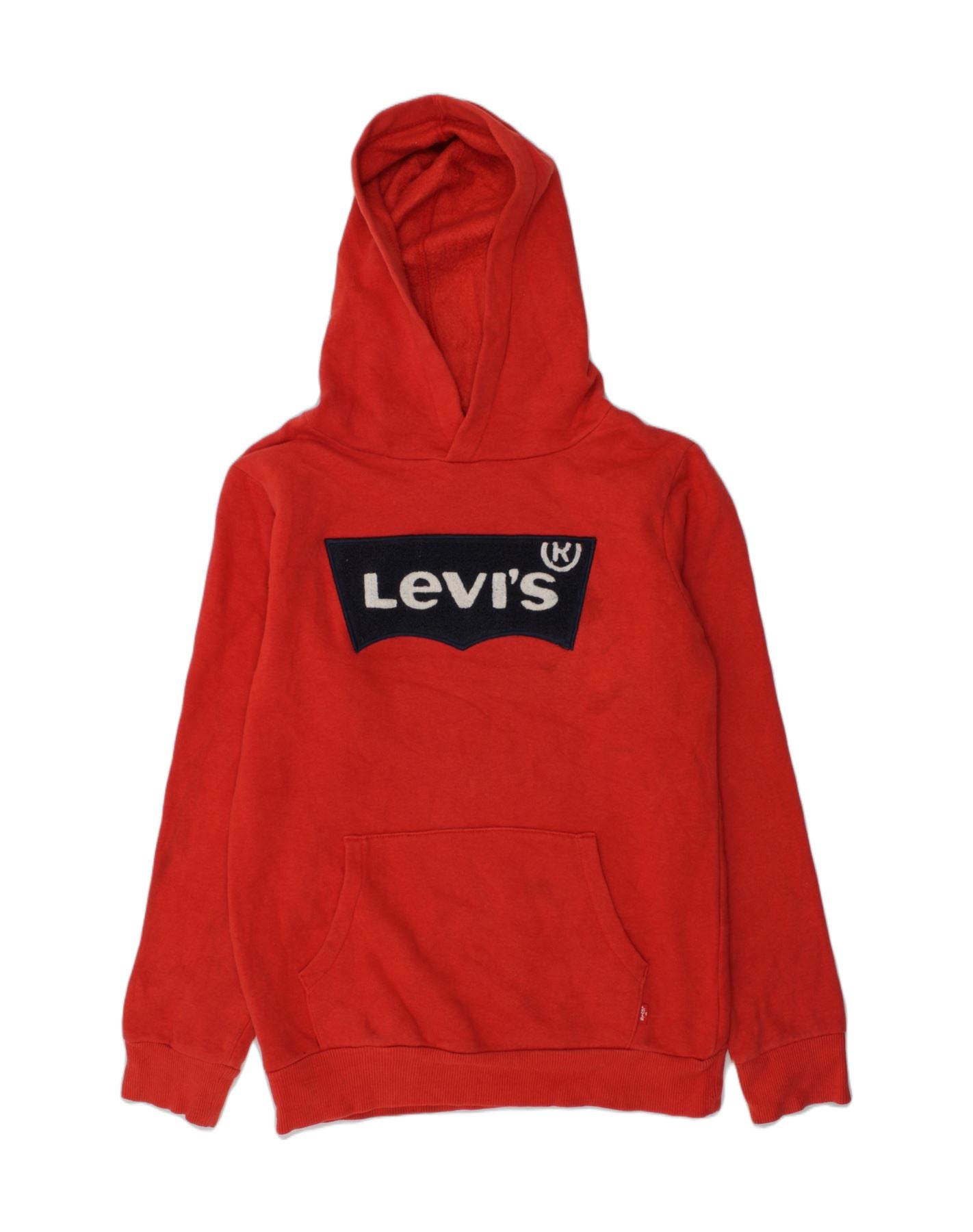 LEVI'S Boys Graphic Hoodie Jumper 11-12 Years Large Red Cotton | Vintage Levi's | Thrift | Second-Hand Levi's | Used Clothing | Messina Hembry