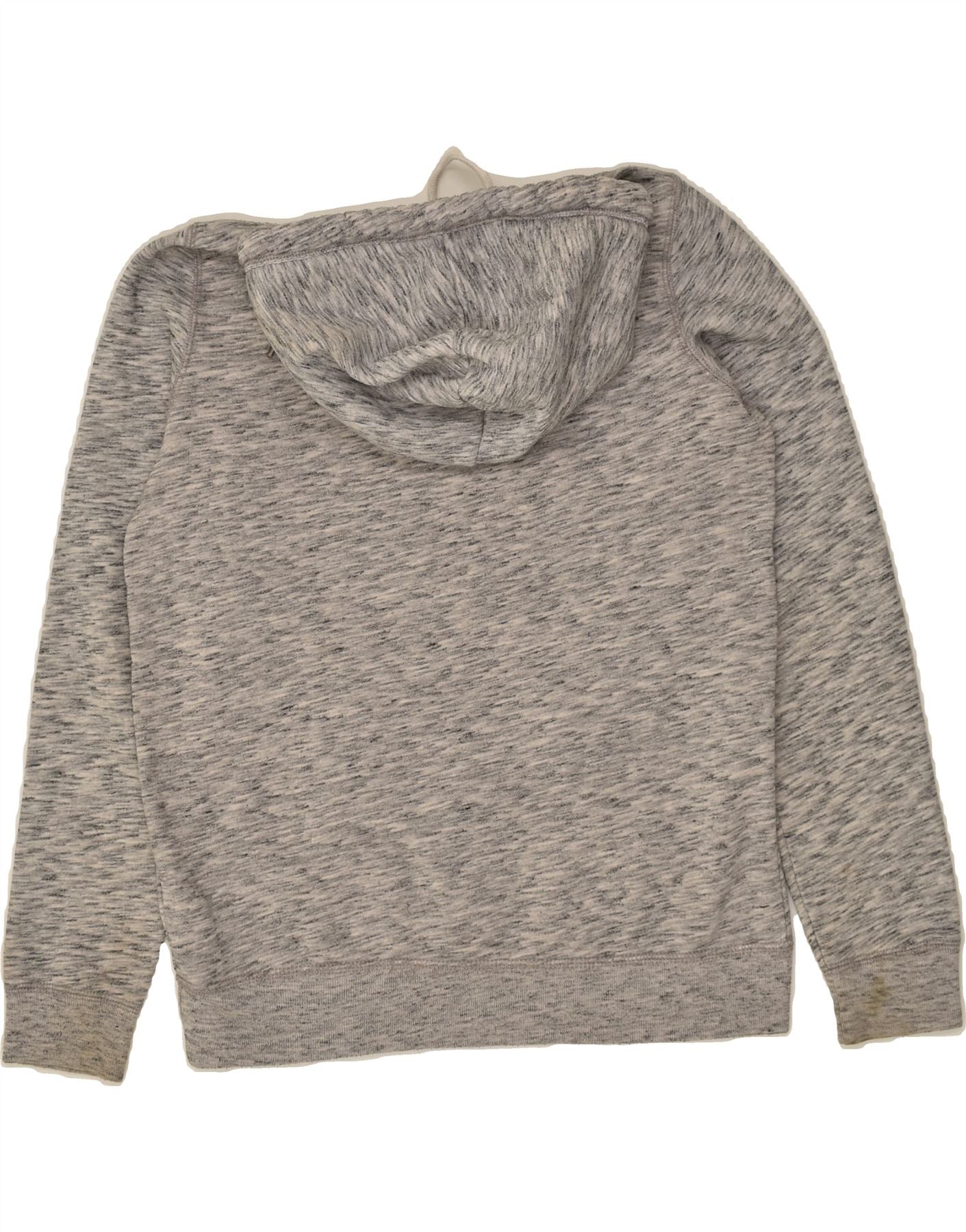 HOLLISTER Mens Graphic Hoodie Jumper Small Grey Pinstripe Cotton | Vintage Hollister | Thrift | Second-Hand Hollister | Used Clothing | Messina Hembry
