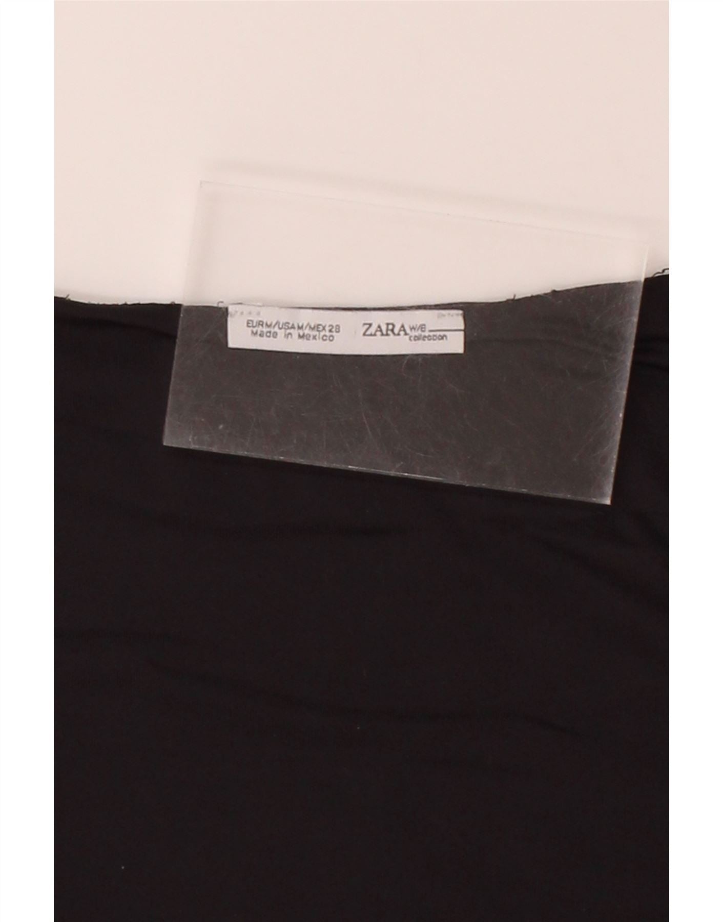 ZARA Womens Vest Top UK 12 Medium Black Polyamide Vintage Zara and Second-Hand Zara from Messina Hembry